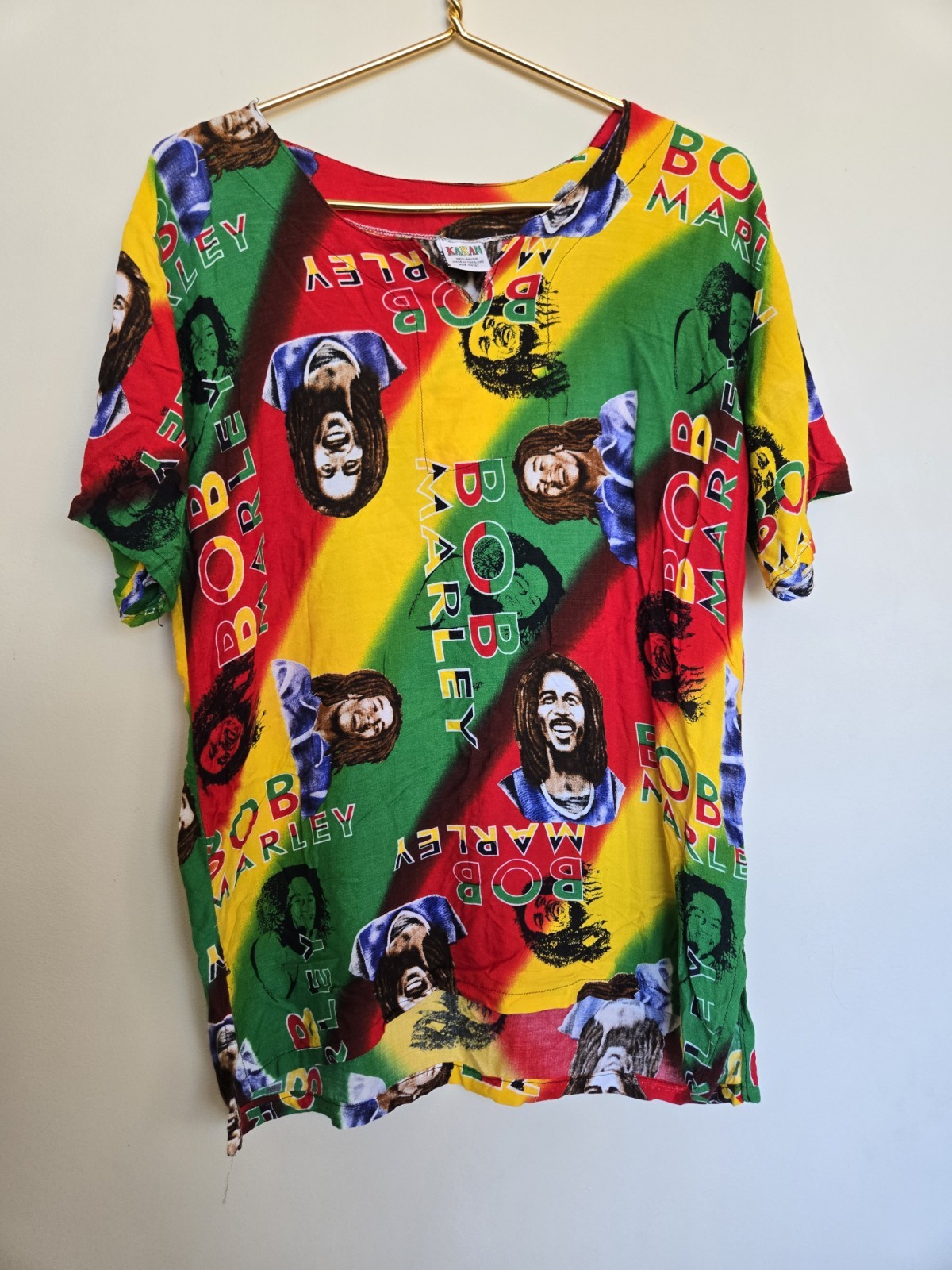 Vintage Bob Marley Karan Shirt Pull Over Slip On Men's Women's Large gallery