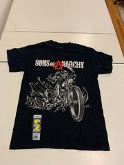 Sons of Anarchy Shirt Medium Black Grim Reaper Motorcycle Vintage Promo Samcro