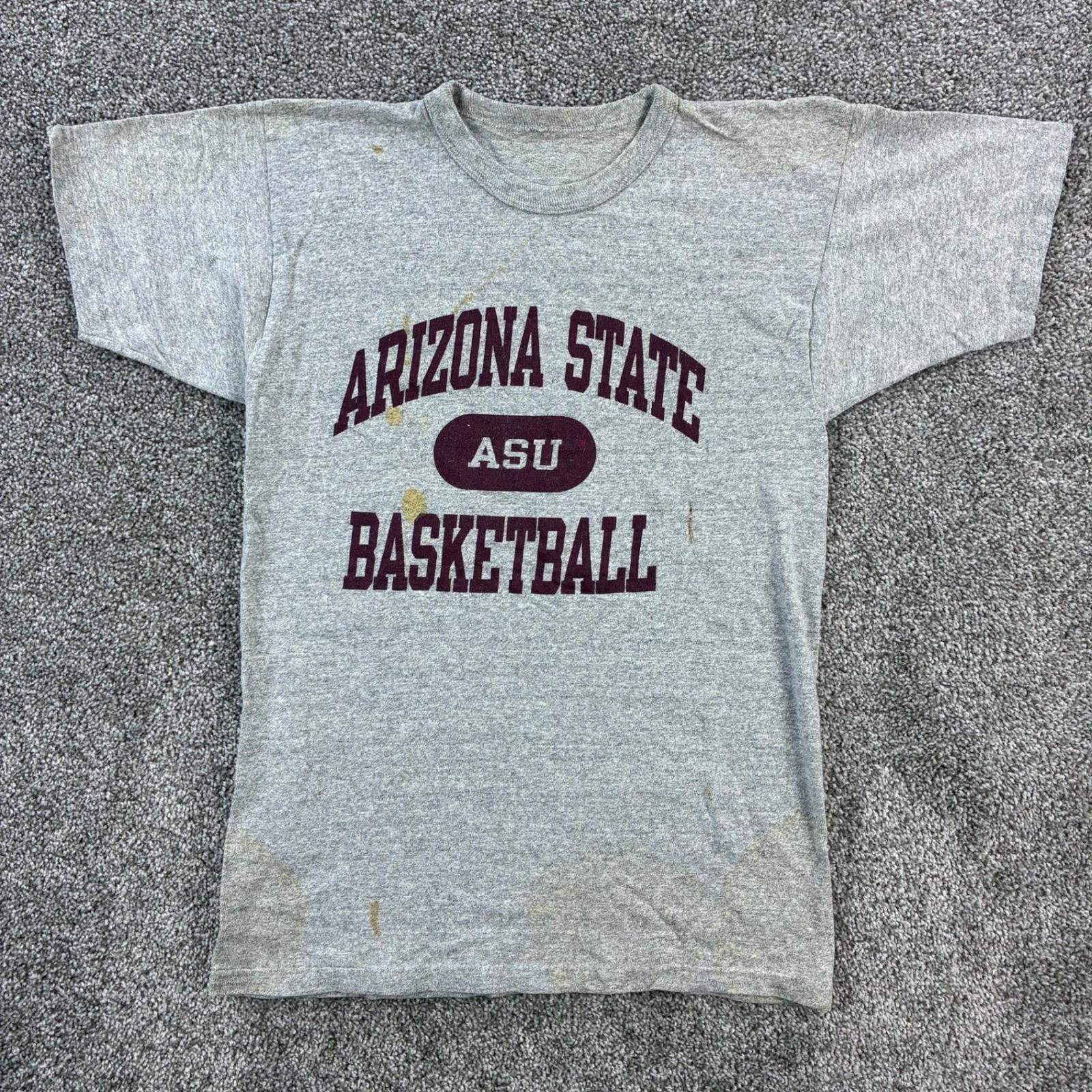 Vintage 70s Champion Arizona State Basketball Shirt Mens S Gray ASU Sun Devils gallery