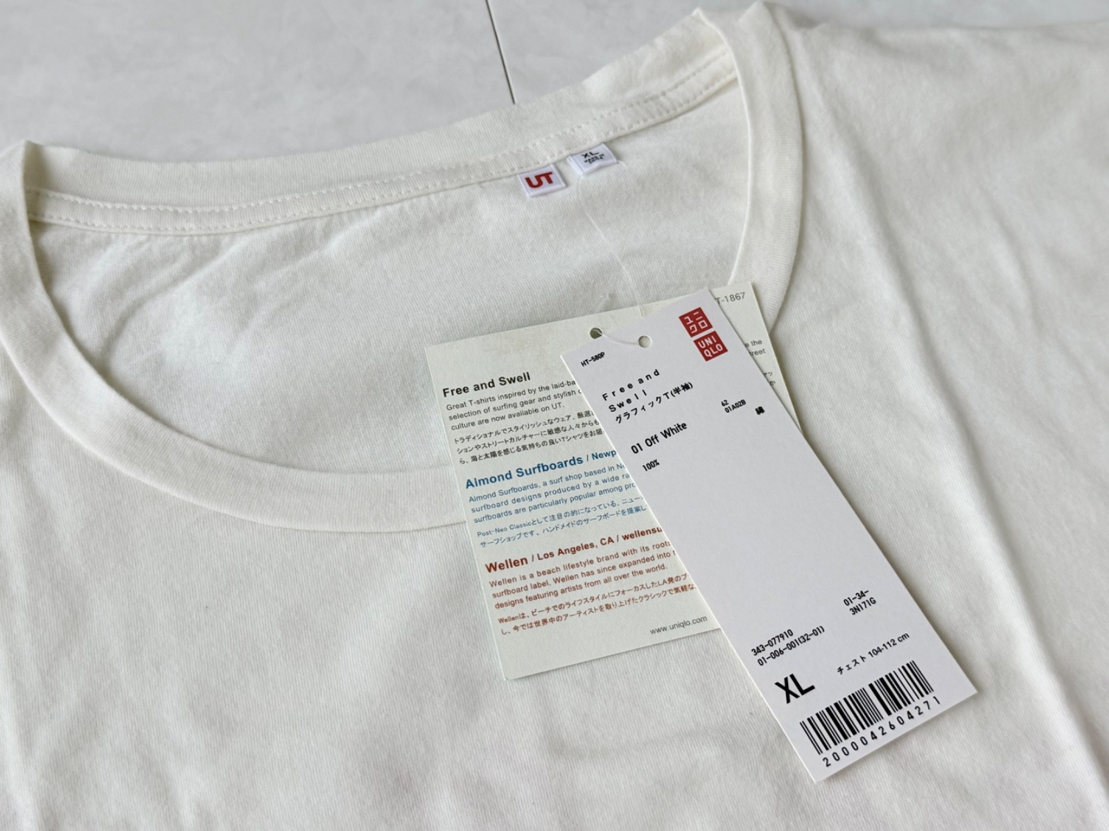 Wellen surf x UNIQLO NWT T-Shirt Size XL White Japan gallery