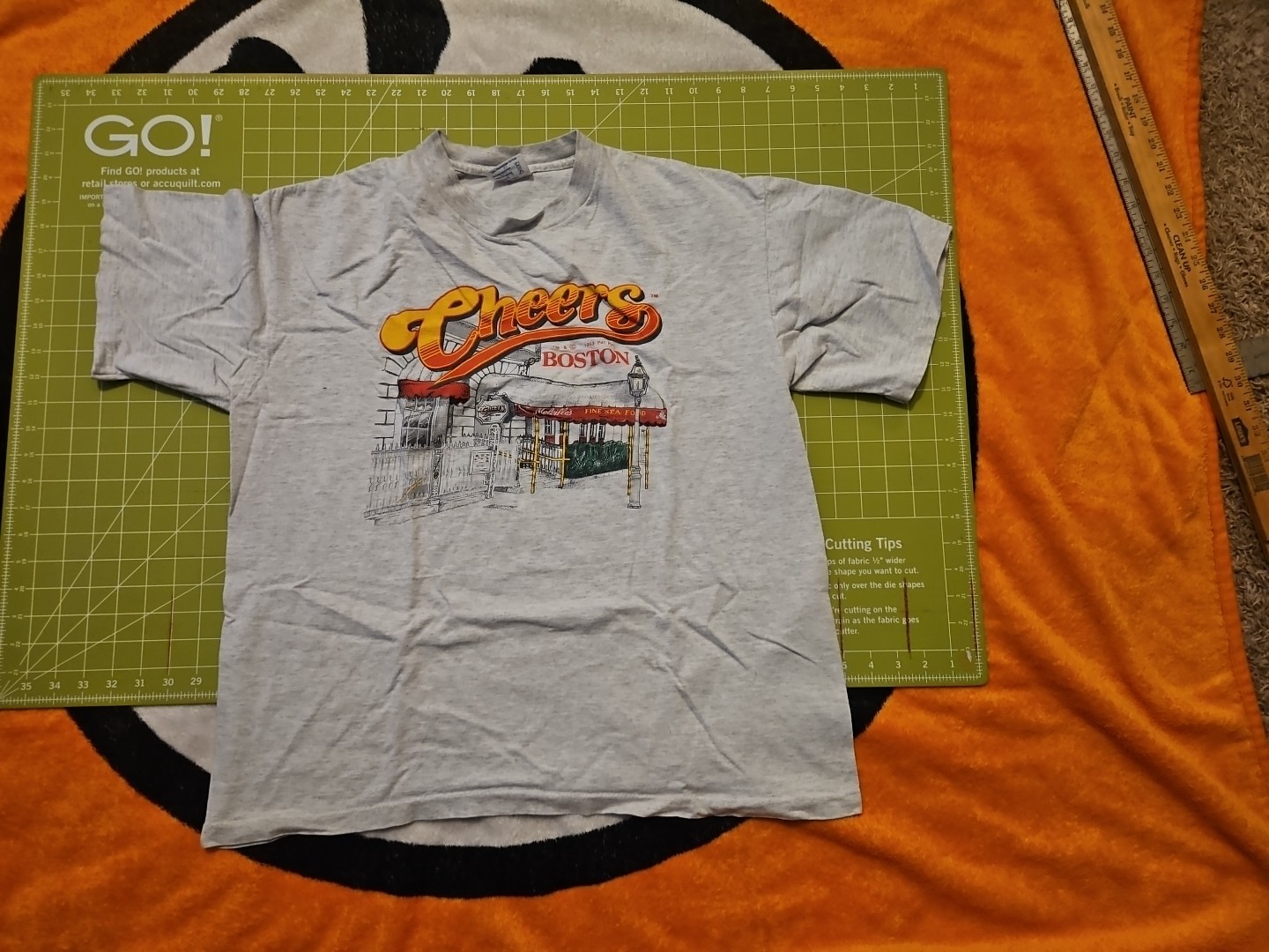 Vintage 1993 T-shirt, Boston, Cheers, light gray, Made In USA by Teejays gallery