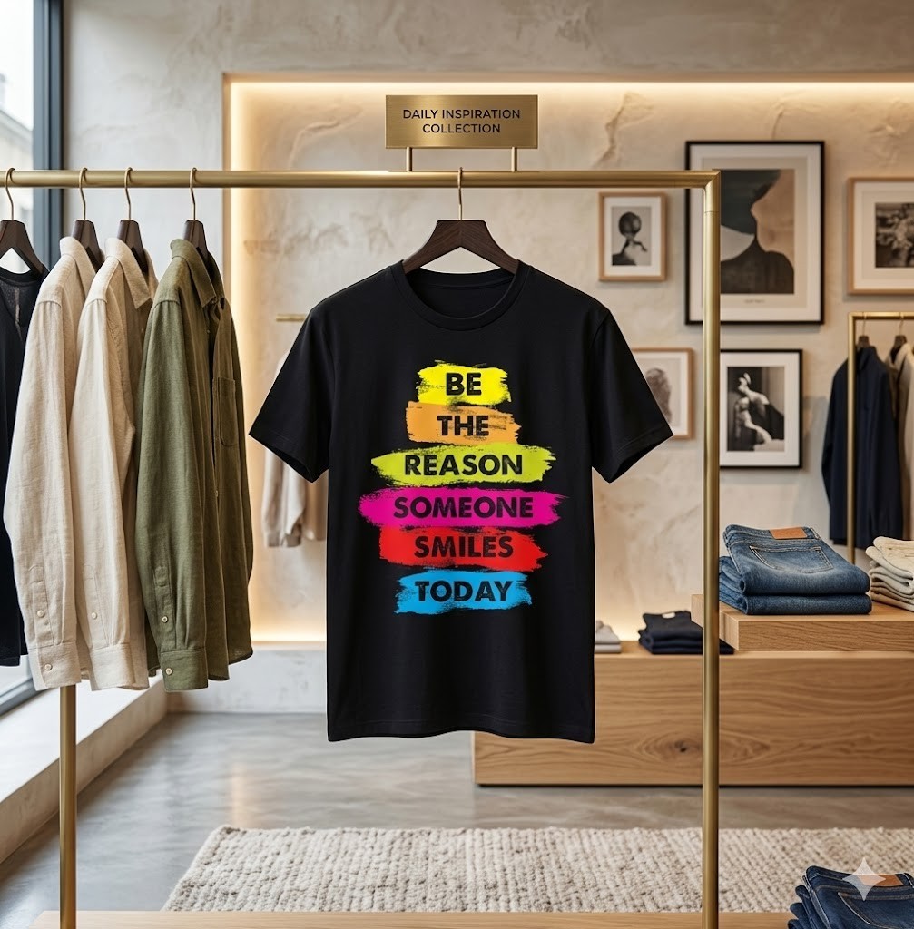 Be a Reason Someone Smiles Today Inspirational Clothes T-Shirt - H080 gallery