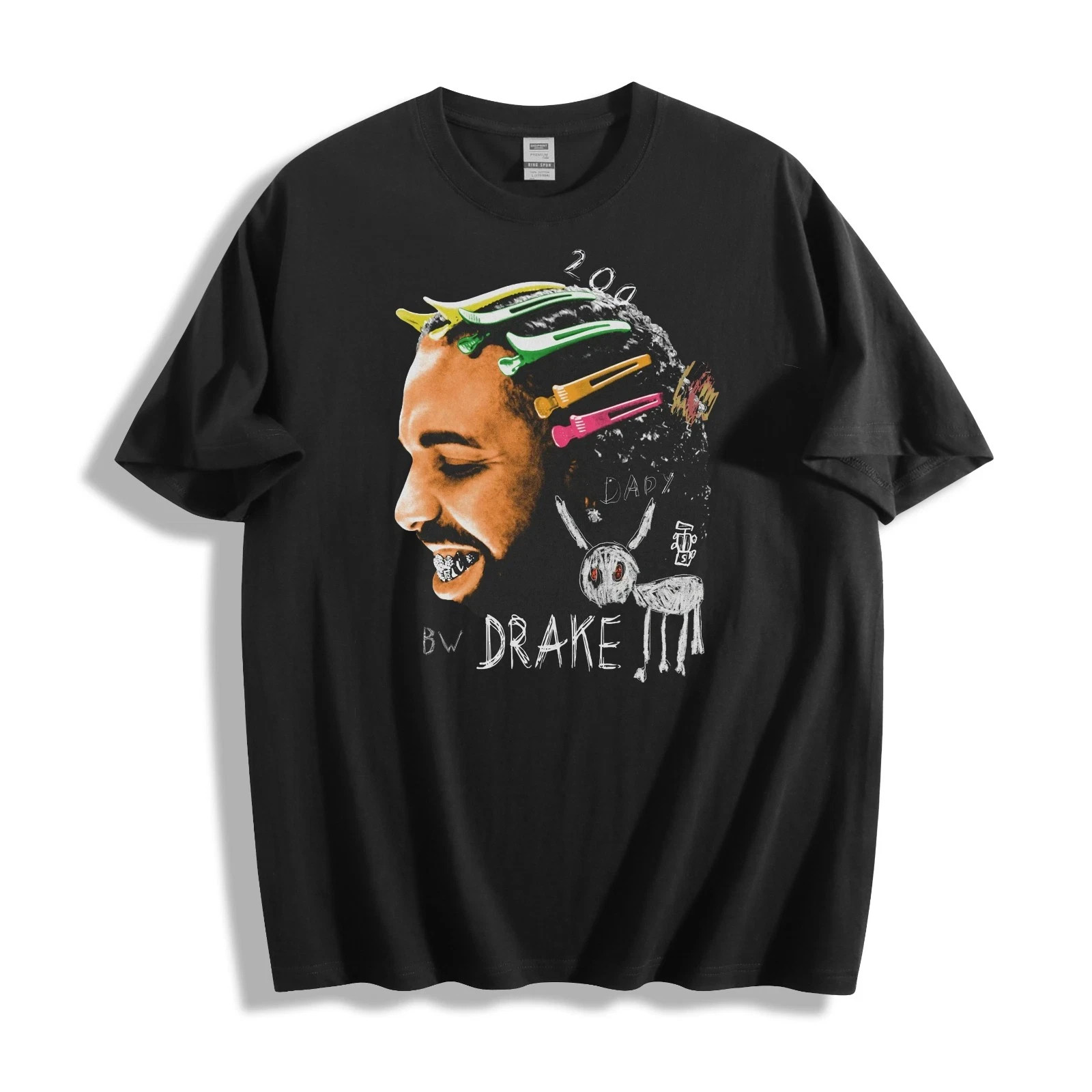 Drake Hair Clip Graphic T-Shirt - Hip - Hop Art Design Unisex Tee gallery