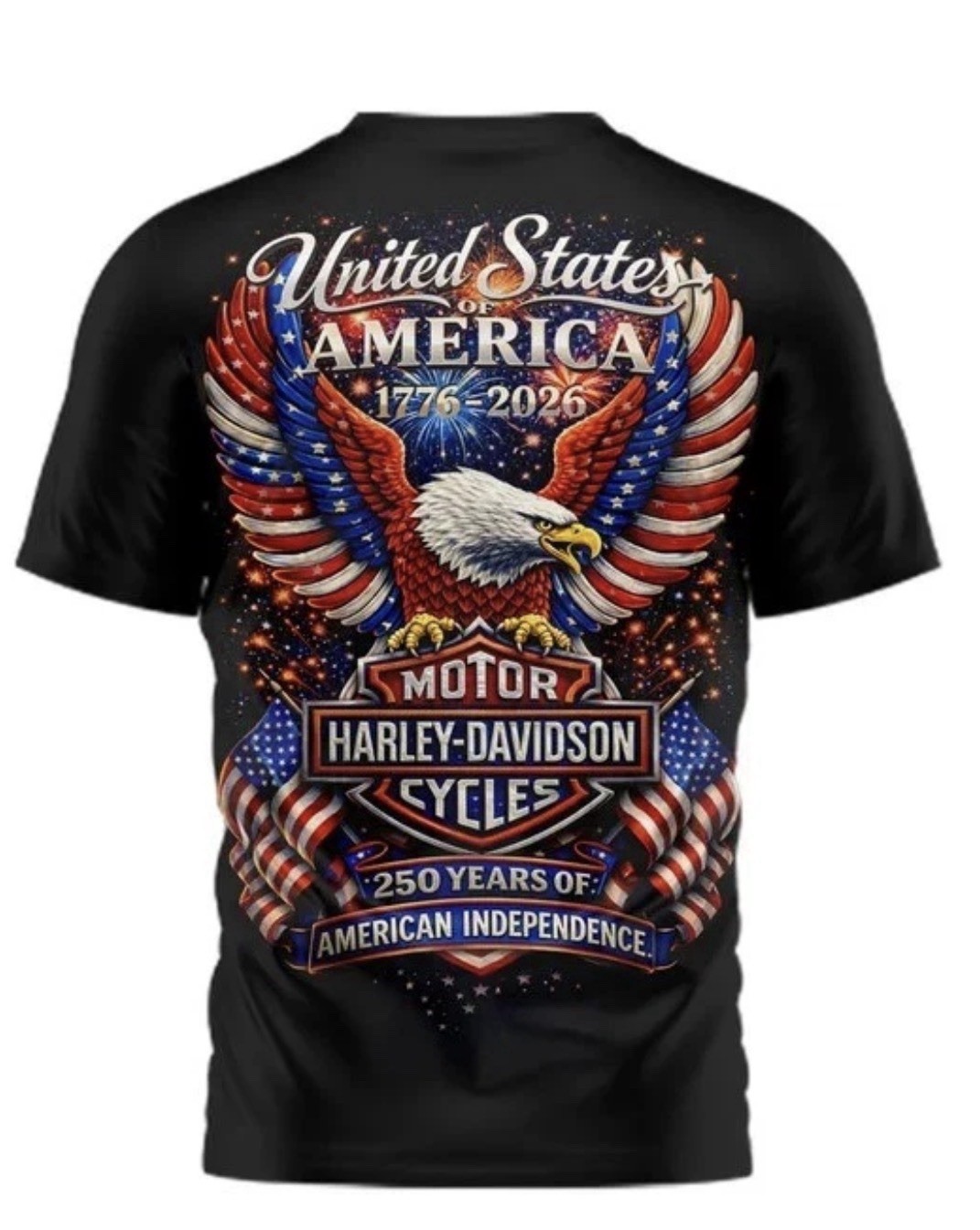 Harley-Davidson America 250th Anniversary Shirt 1776-2026 Independence Day Tee gallery