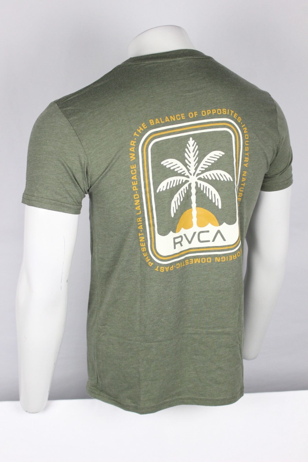 RVCA Men's Shaylen Graphic T Shirt Short Sleeve Green Heather 50/50 Cotton/Poly gallery