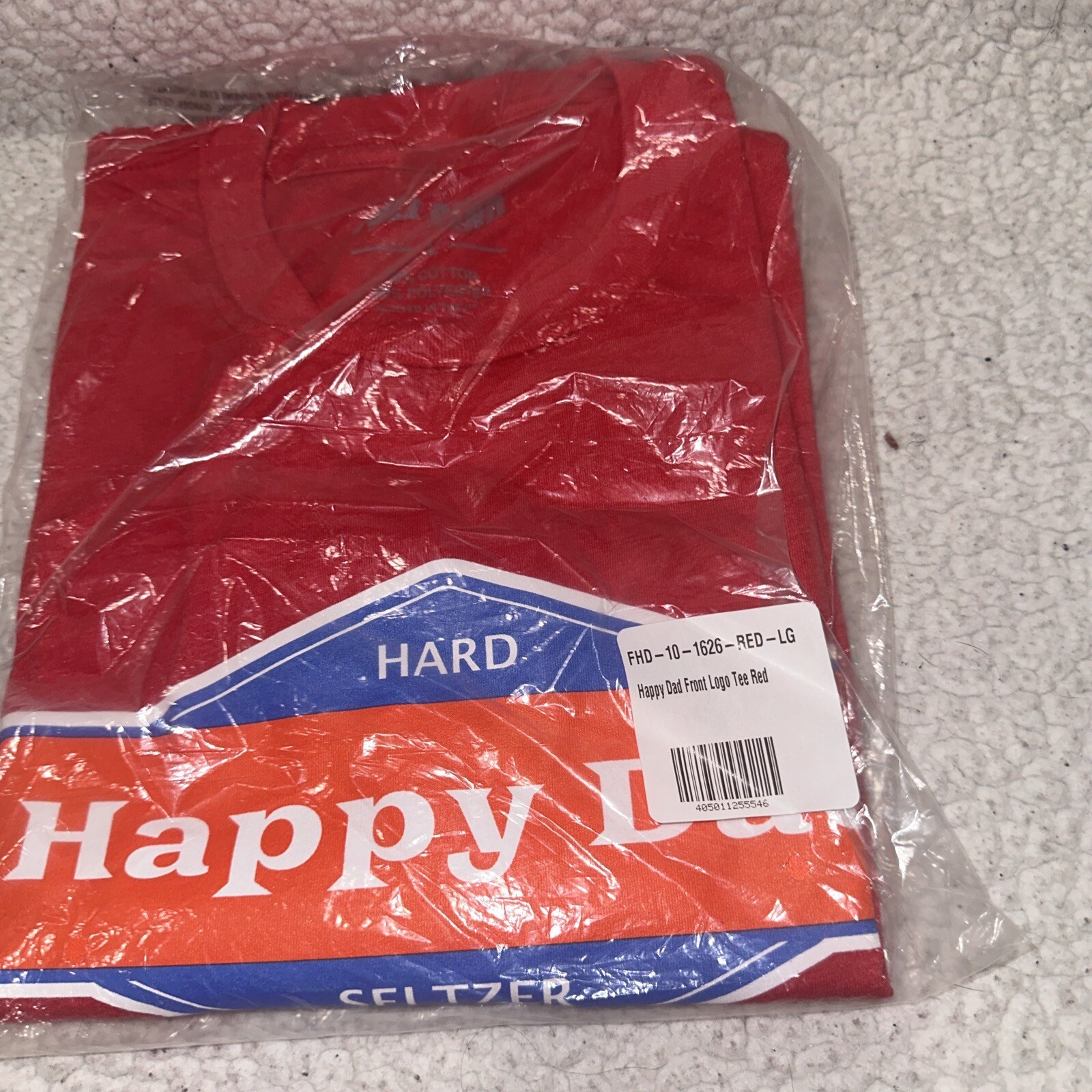 HAPPY DAD SELTZER FRONT LOGO T-SHIRT RED UNISEX ADULTS LARGE & TRUCKER HAT NEW. gallery