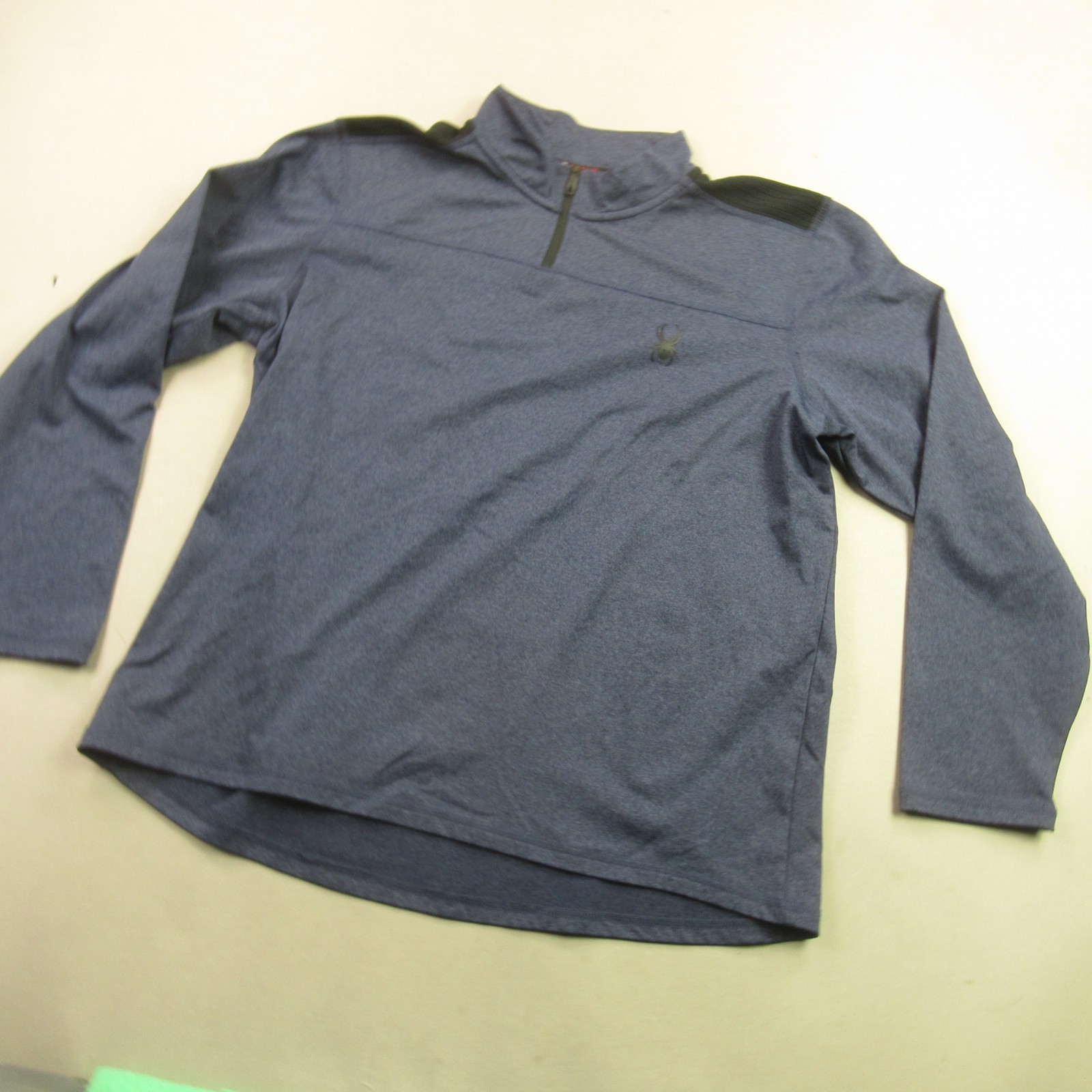 Spyder Shirt Mens Medium 1/4 Zip Long Sleeve Outdoor Lightweight Blue Casual gallery