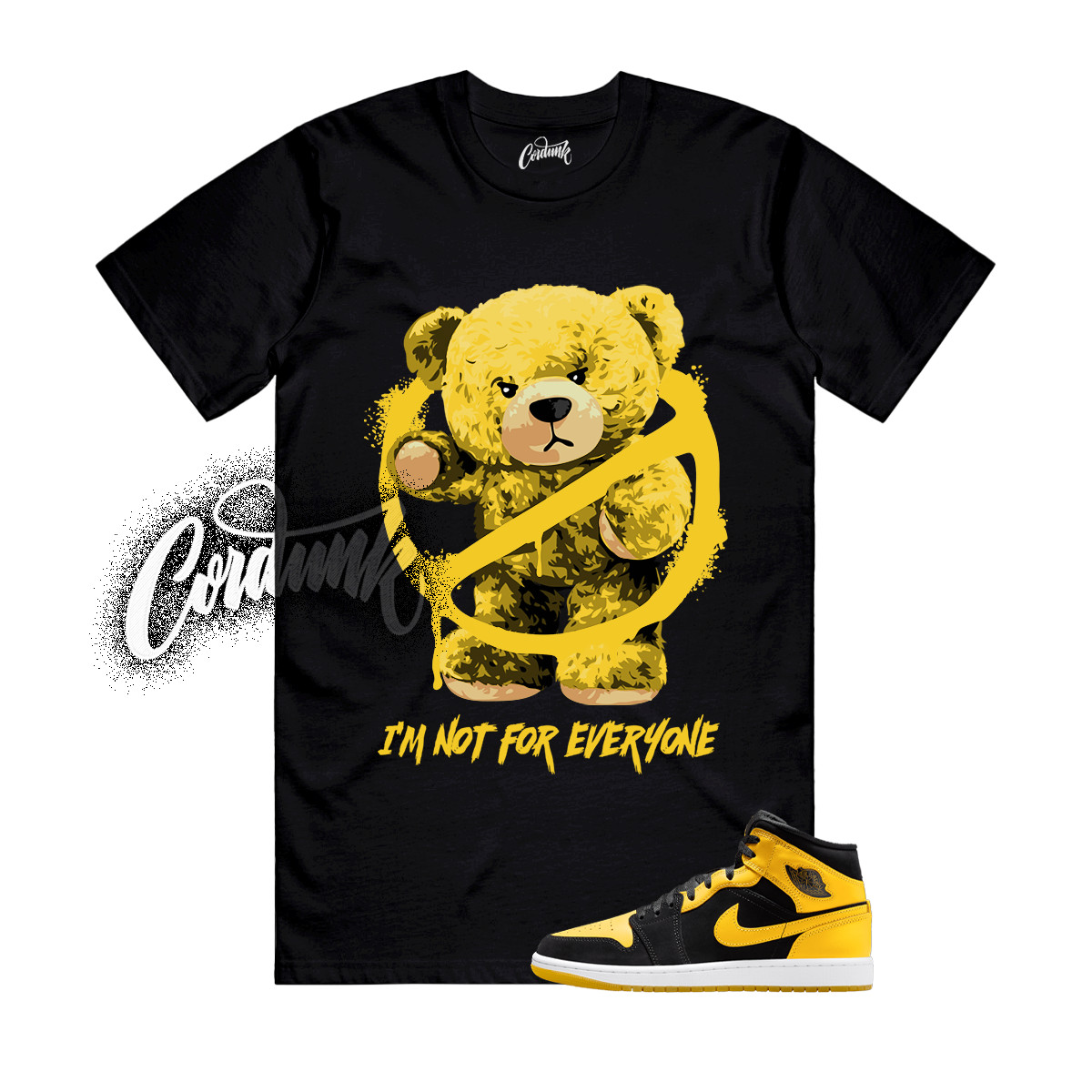 1 New Love Black Varsity Maize Yellow White 2025 T Shirt Match Match NOT