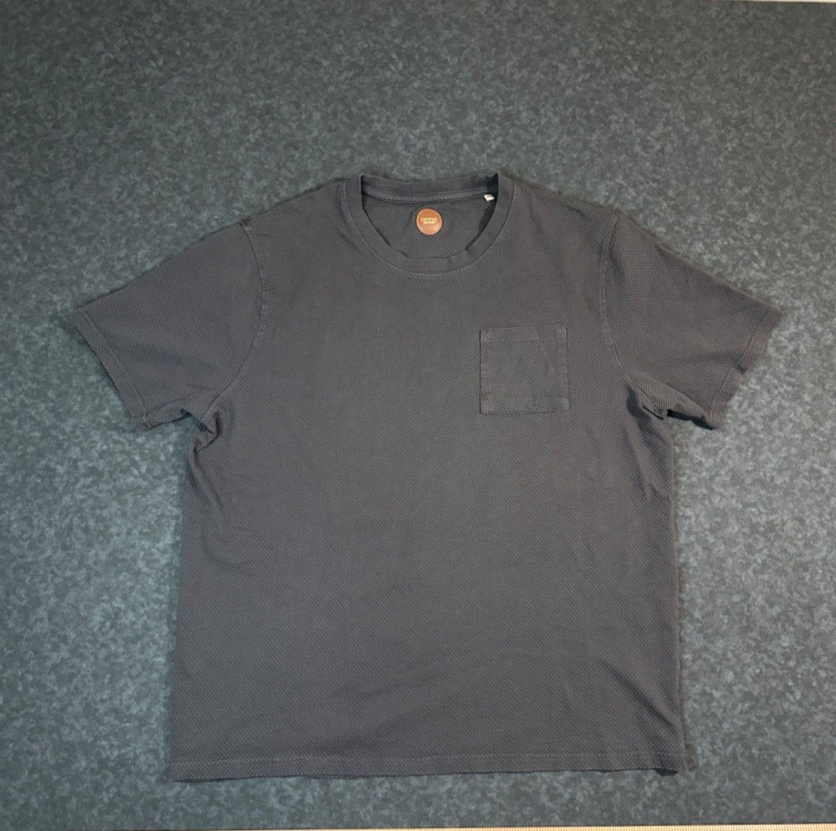 Common People Grey Textured Pocket T Shirt Size XL