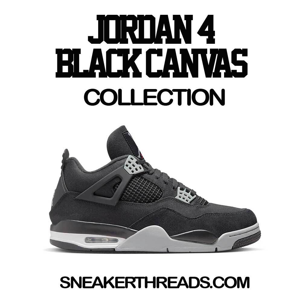Shirt To Match Jordan 4 Black Canvas Light steel Shoes - Finesse Tee gallery