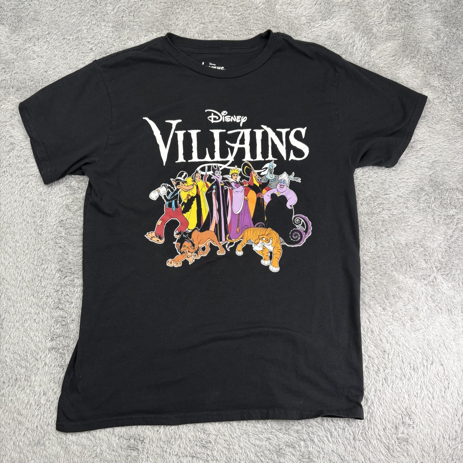 Disney Villains Shirt Mens Large Black Graphic Tee Characters Evil Queen Ursula