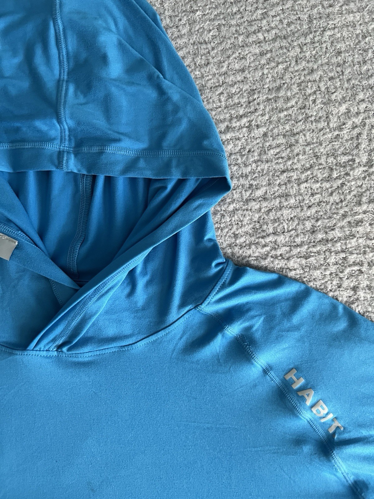 Habit Hooded Shirt Men’s 2XL Blue Hooded Performance Wicking UPF Stretch *Flaw gallery