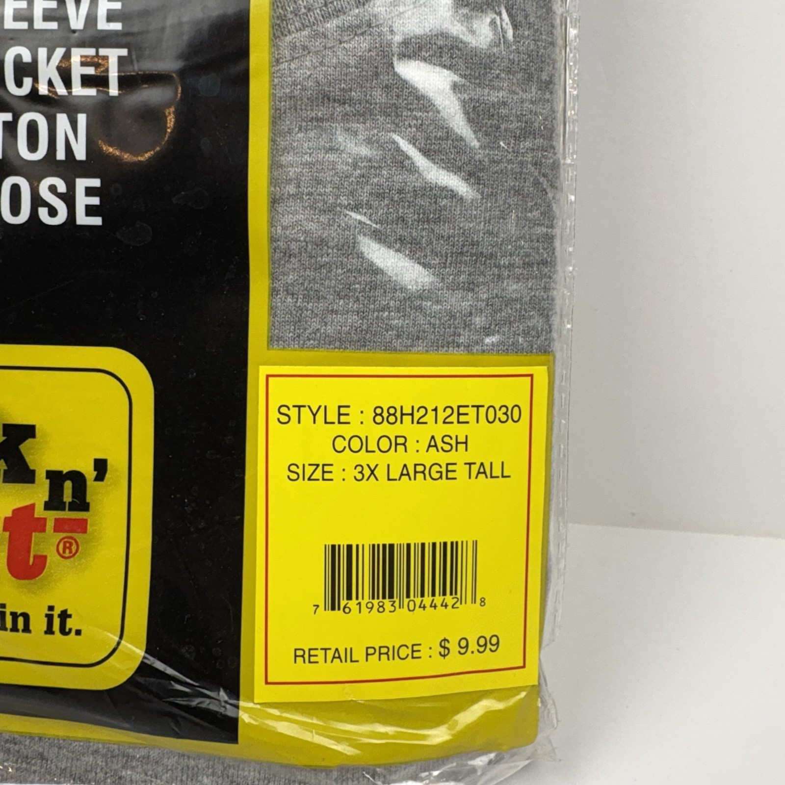 Work N Sport Pocket T Shirt Men's 3XL Tall Short Sleeve Gray Large Pocket NEW gallery