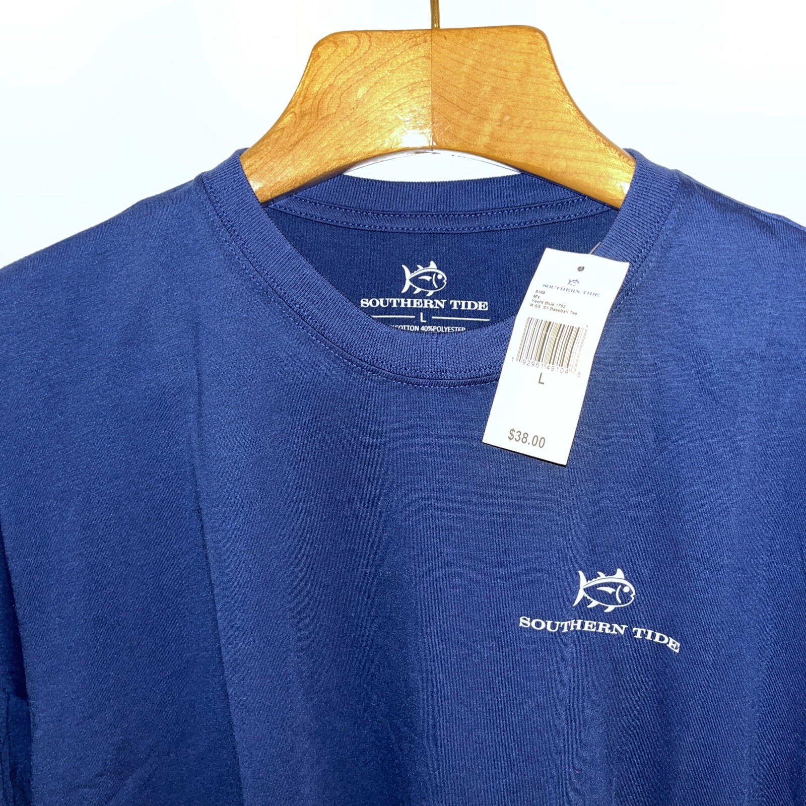 Southern Tide Men XL Tee T Shirt Skipjack Fish Baseball Game Blue NWT New $38 gallery