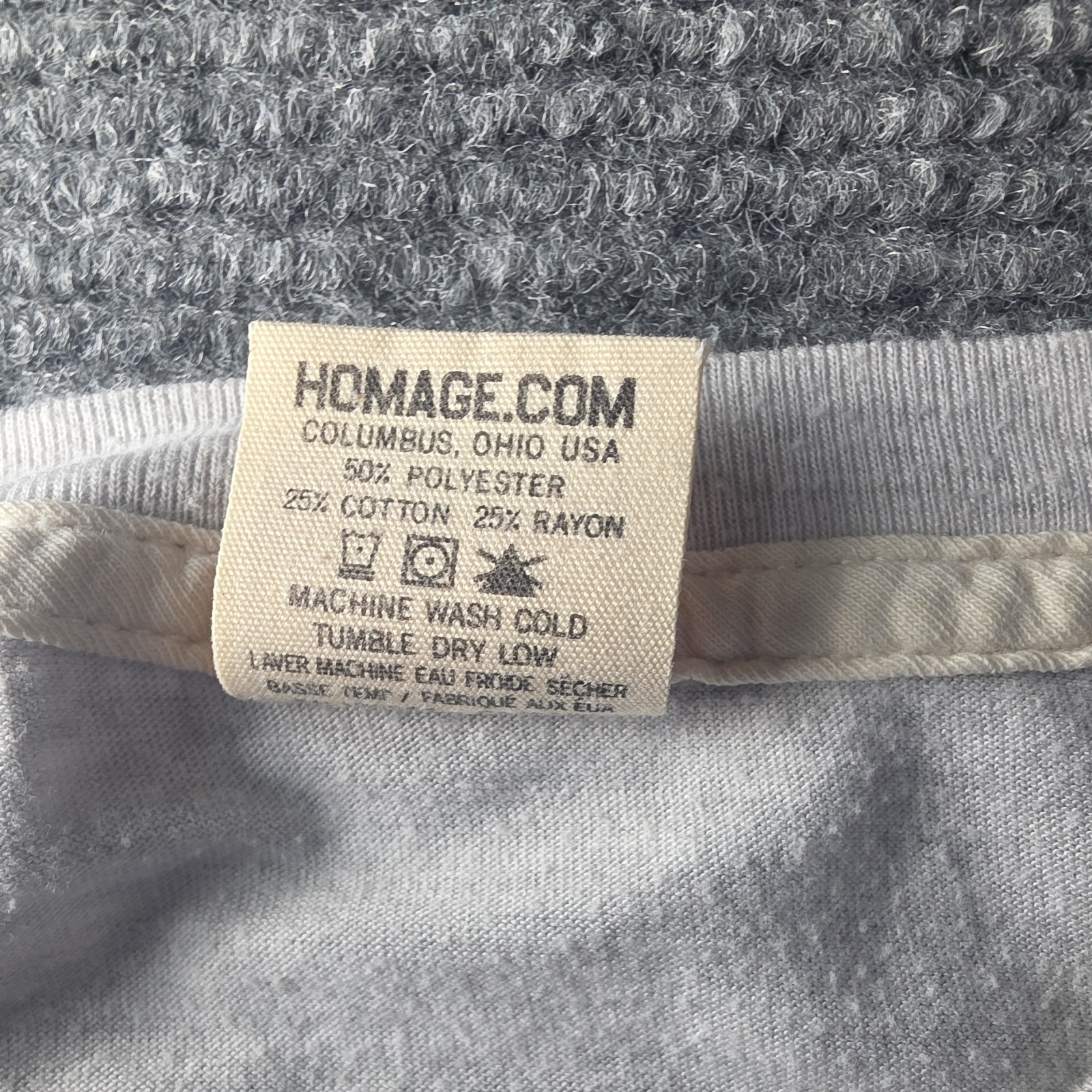 Homage Comiskey Park Graphic Print Men's XL Gray Polyester Cotton Rayon T-Shirt gallery