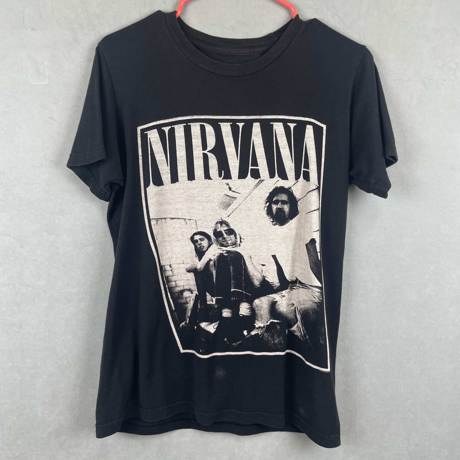 Nirvana Band Graphic T-Shirt Black Short Sleeve 2013 Grunge Rock Tee Mens S/M gallery