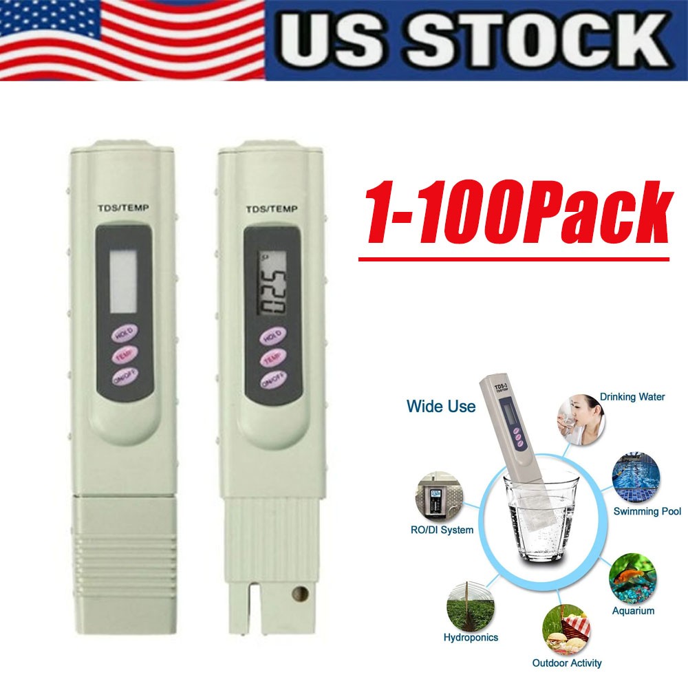 Handheld Water Quality Hardness Purity Digital LCD Meter 0-9990 PPM TDS TDS-3