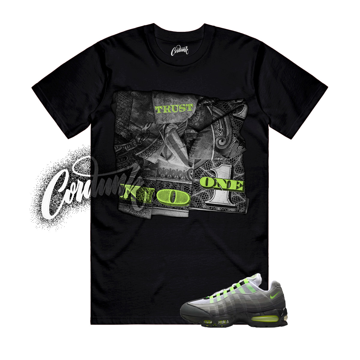 Air Max 95 Big Bubble Neon Black Yellow Cool Grey 2025 T Shirt Match TRUST gallery