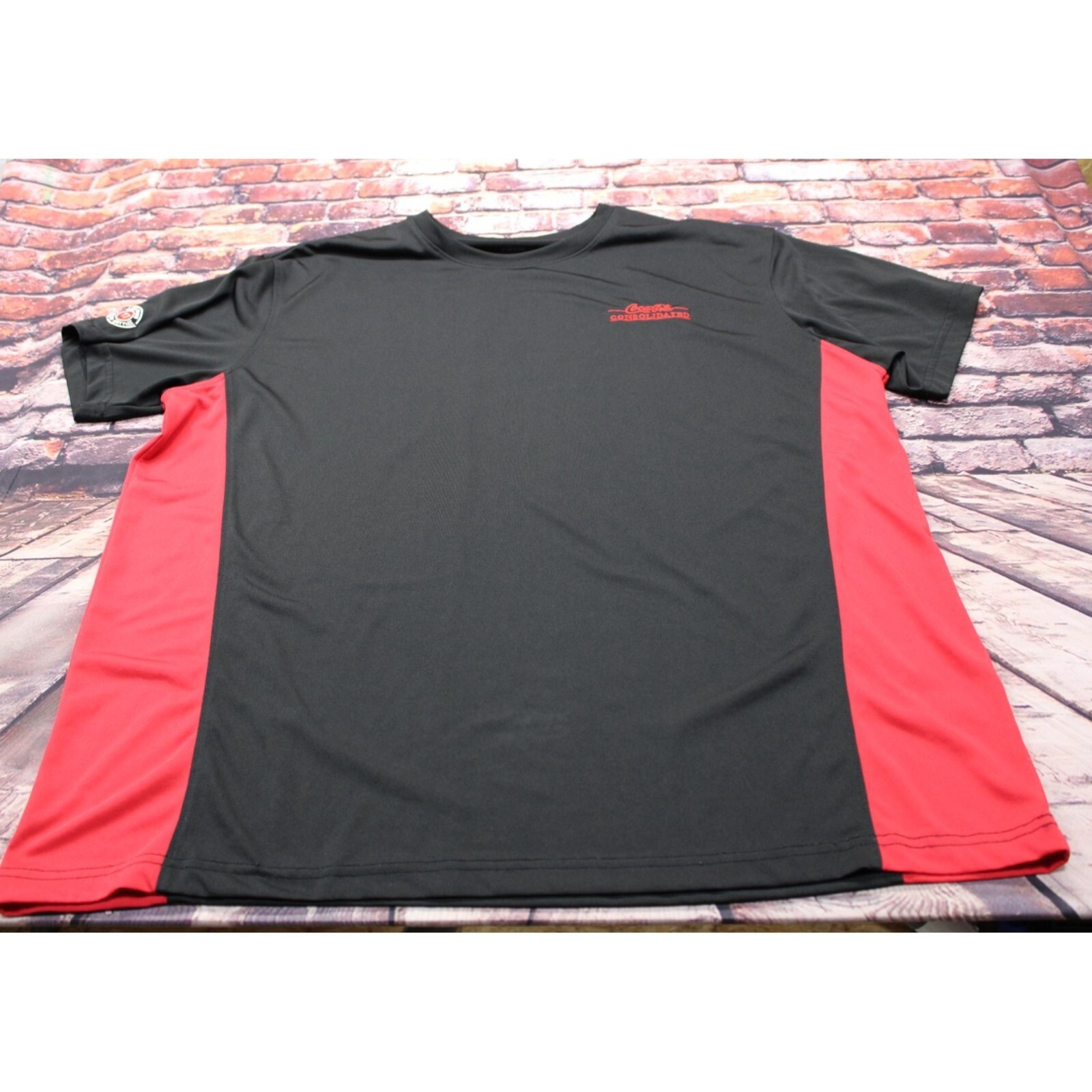 Coca-Cola Consolidated Hydrovvent Tee Black/Red Recycled Polyester XL gallery
