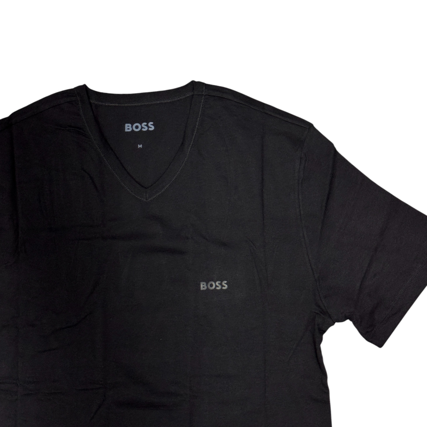 BOSS V-Neck Mens T-Shirts 3 Pack Multicoloured Short Sleeve With Logo gallery
