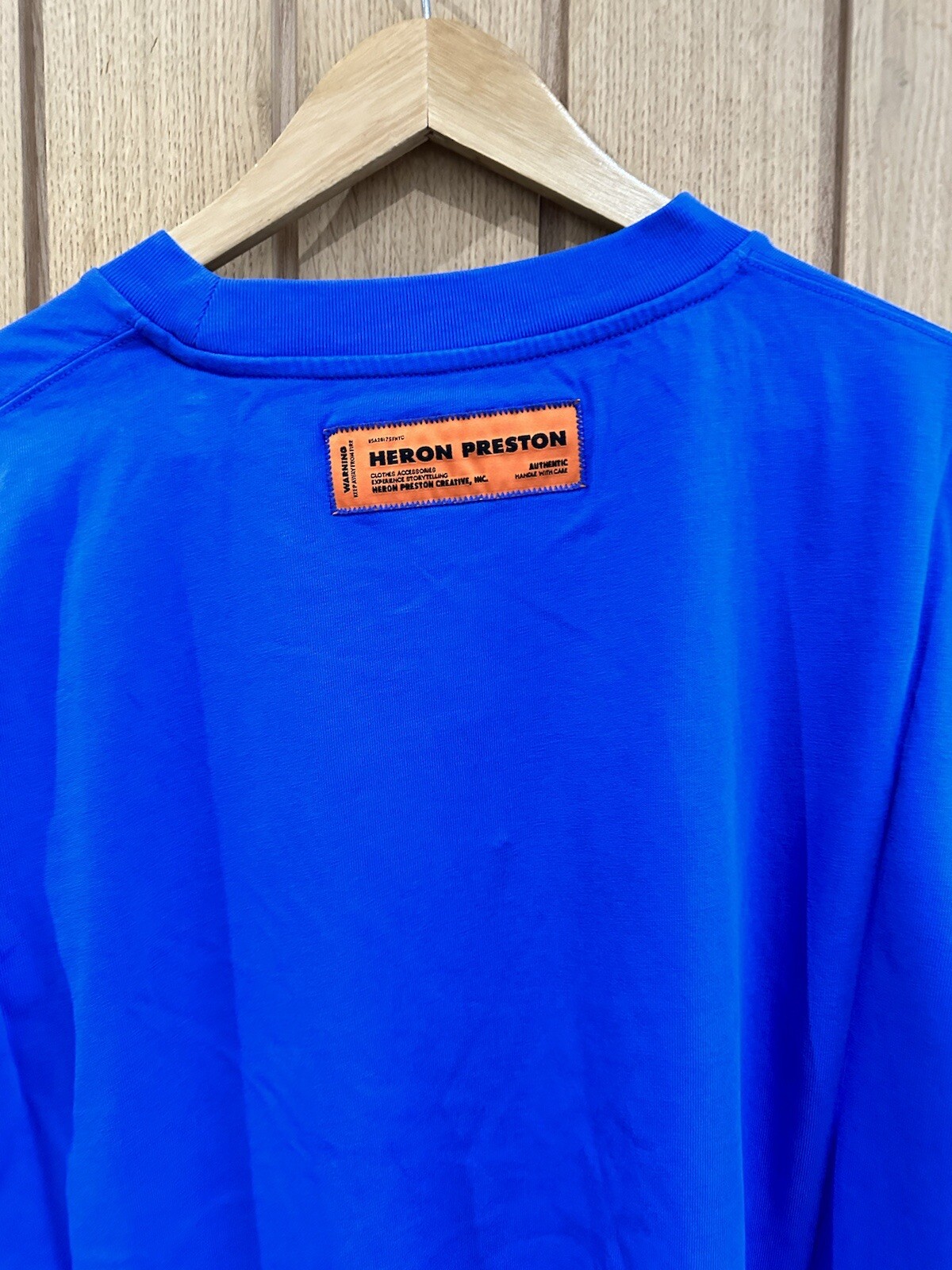 HERON PRESTON Embroided Logo Neck T-shirt Size Large GENUINE RRP £200 #E2 gallery