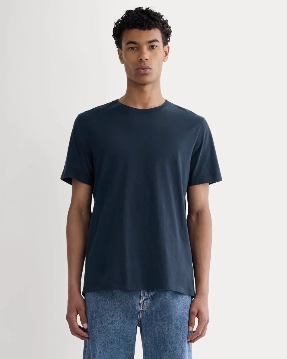EVERLANE Men’s The Uniform Essential Organic Crew Tee M Deep Navy Cotton NEW B38 gallery