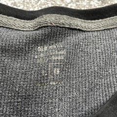 Old Navy Tee Shirt Mens Large Long Sleeve Gray Thermal Henley Neck Stretch Adult