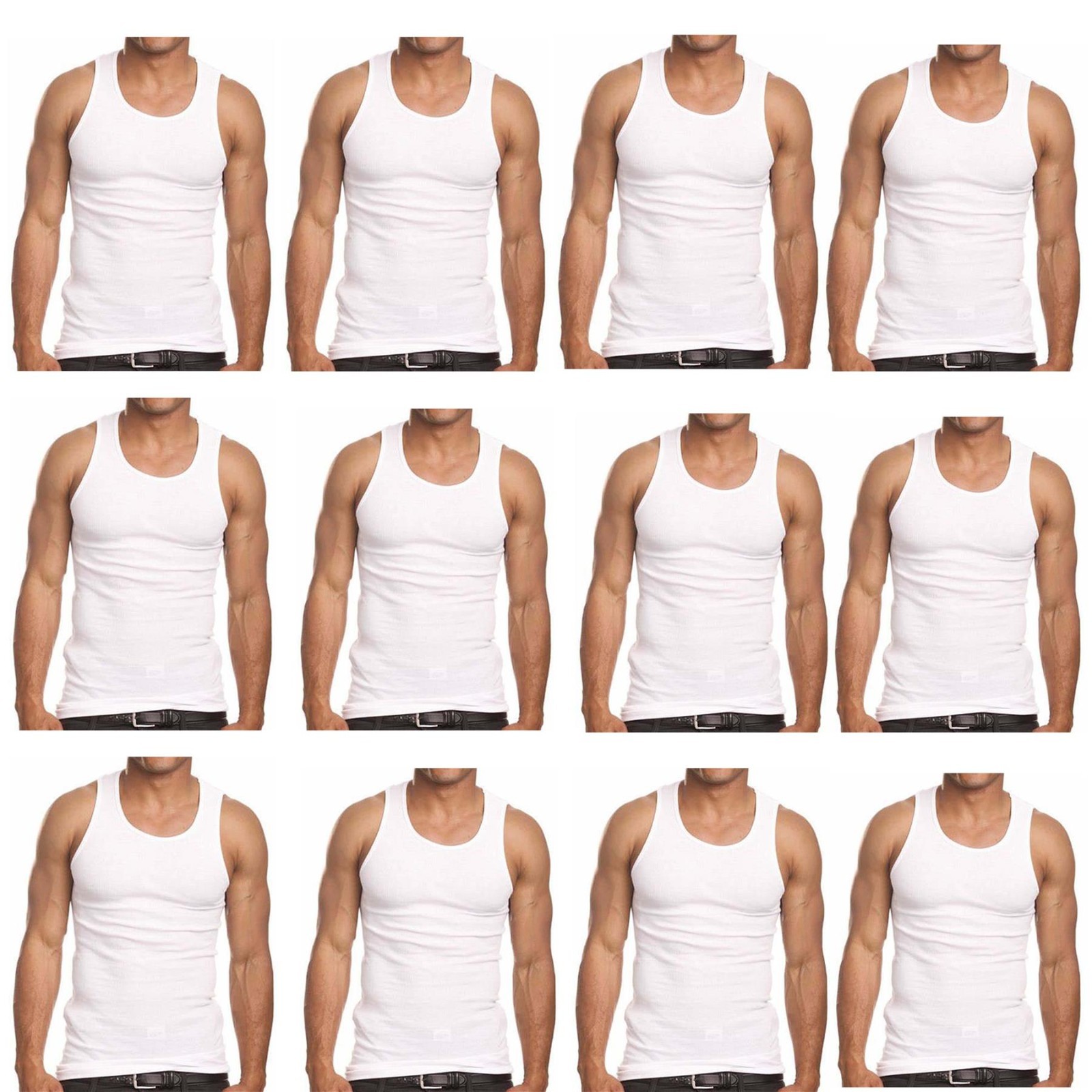 MENS BASIC SUMMER SPORTS EVERYDAY THIN VESTS 3-12 PACK VESTS 100% COTTON S-5XL