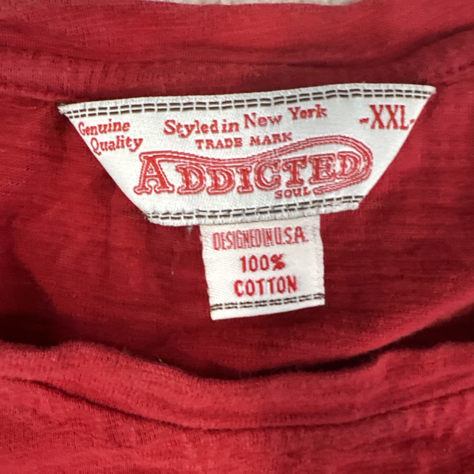 Addicted Soul 100% Cottonems Racing T-Shirt W/ Pin. Red Xl-2XLG Read Description gallery