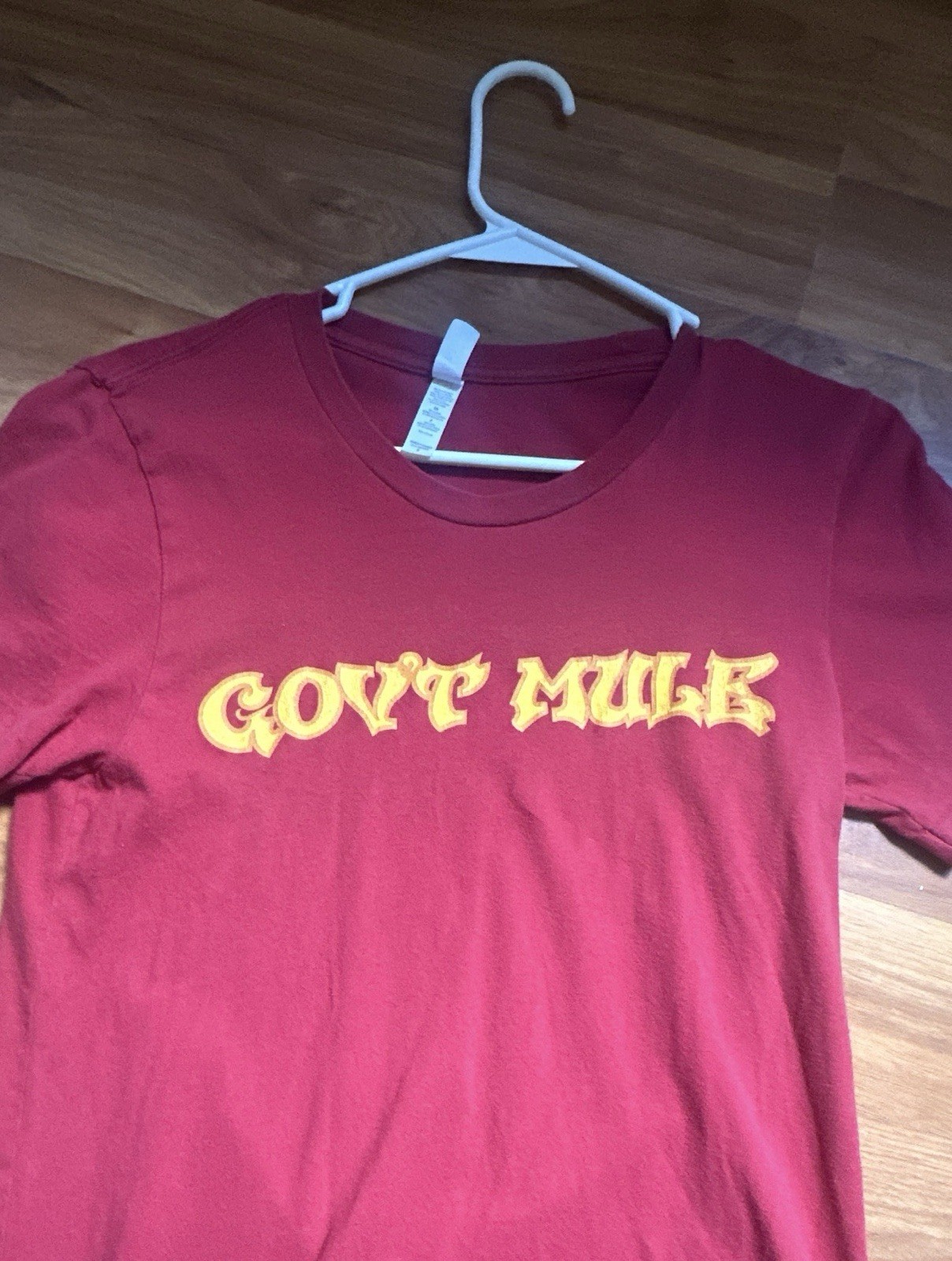 VTG Gov't Mule "Music For Your Ass" Graphic T-Shirt Maroon Red Size Small Bella gallery