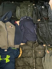 Bunch of clothes for men, mostly active used and still in decent condition