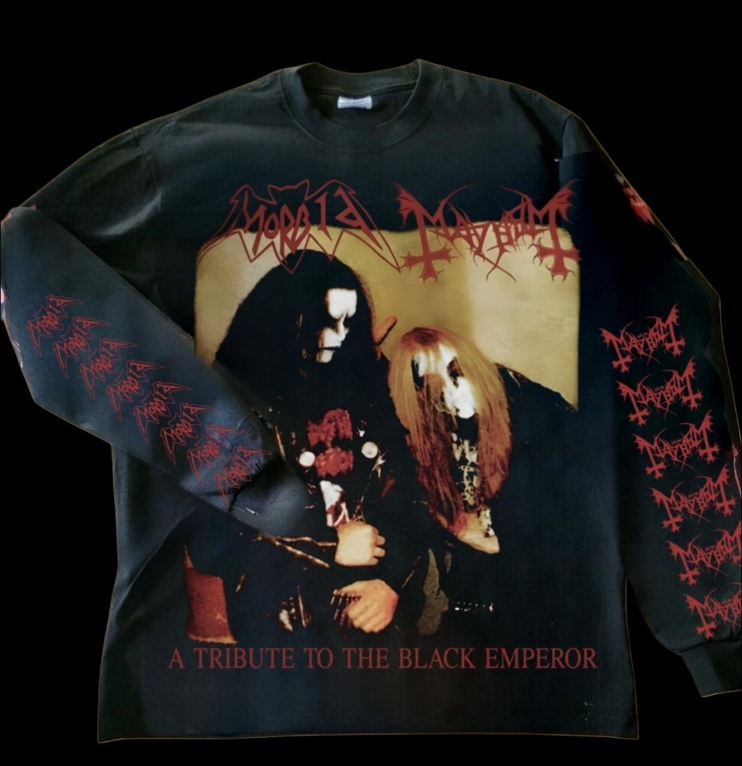 MAYHEM MORBID LONG SLEEVE MODERN ON SHAKA HEAVYWEIGHT T SHIRT gallery