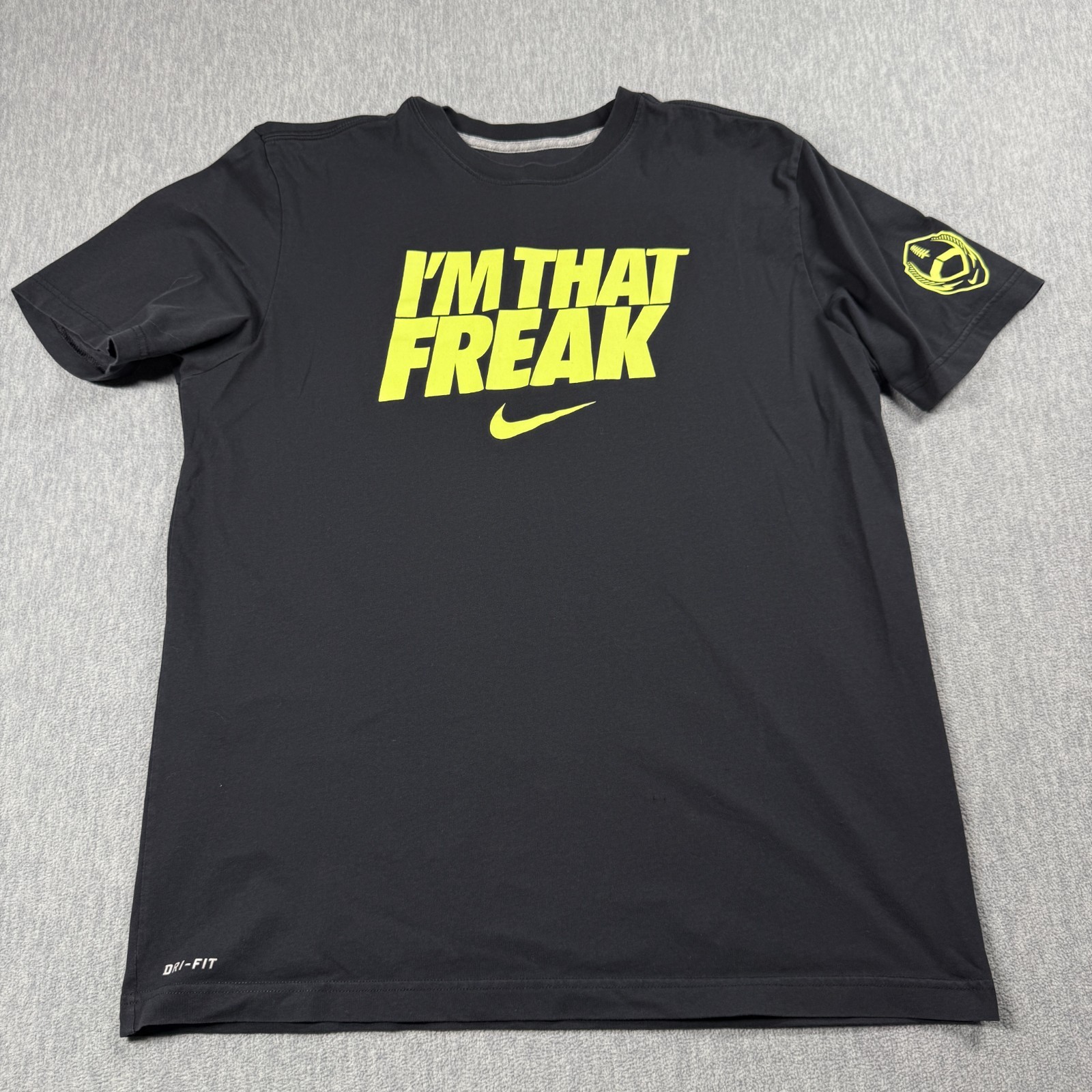Nike Shirt Mens L Black Dri-Fit Graphic Training Workout Short Sleeve Tee gallery