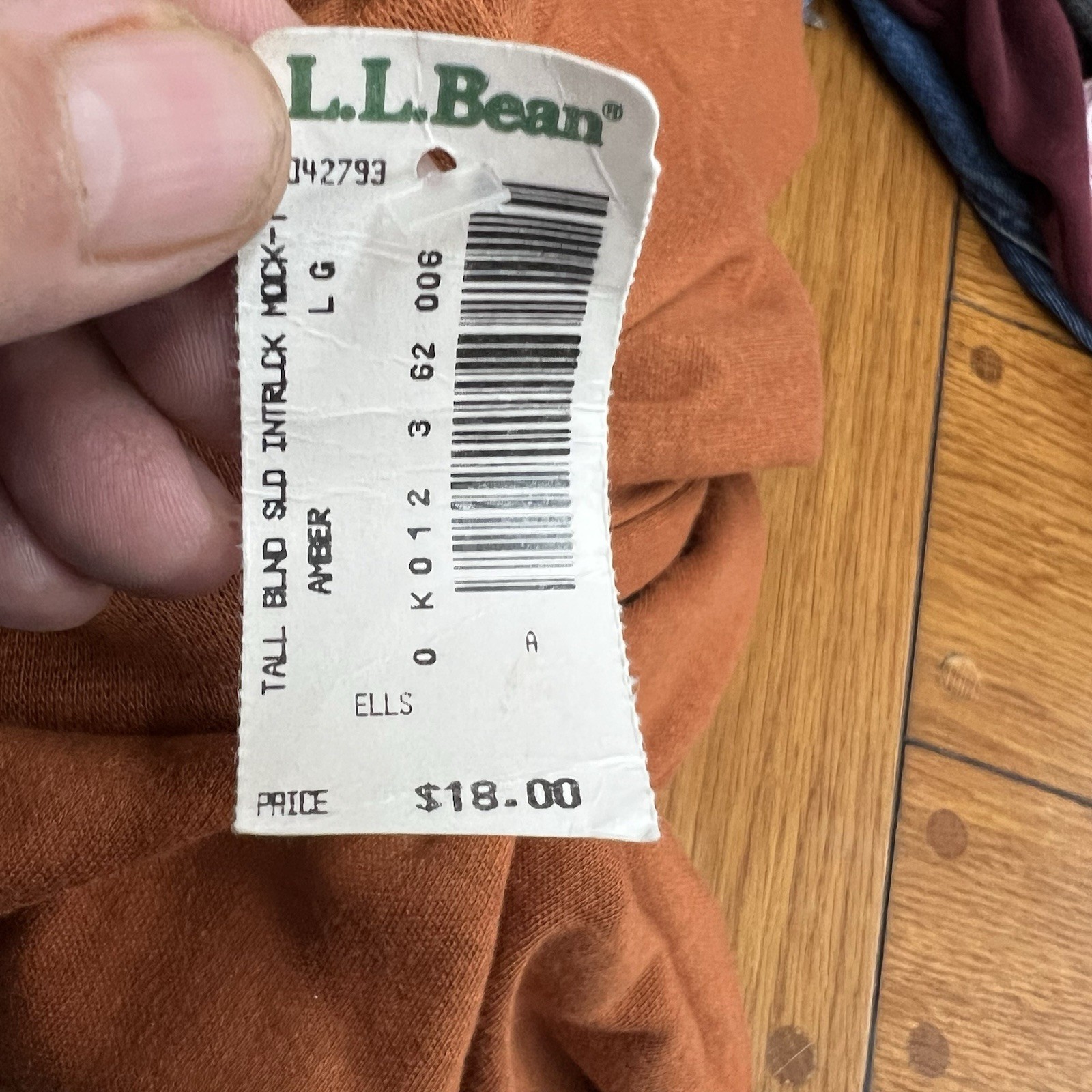 LL Bean High Neck Long Sleeve Shirt Mens Size LT Tall Amber Stretch Soft US Made gallery