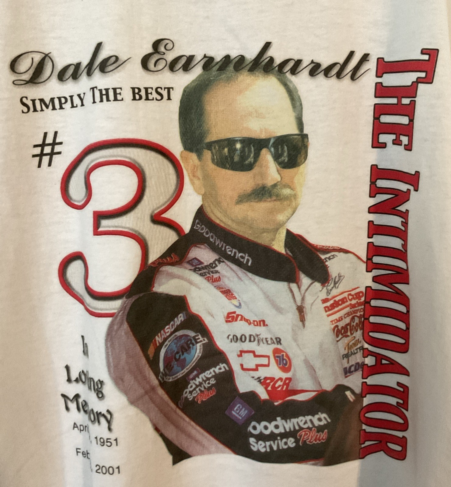 Vintage Dale Earnhardt In Loving Memory T Shirt READ DESCRIPTION