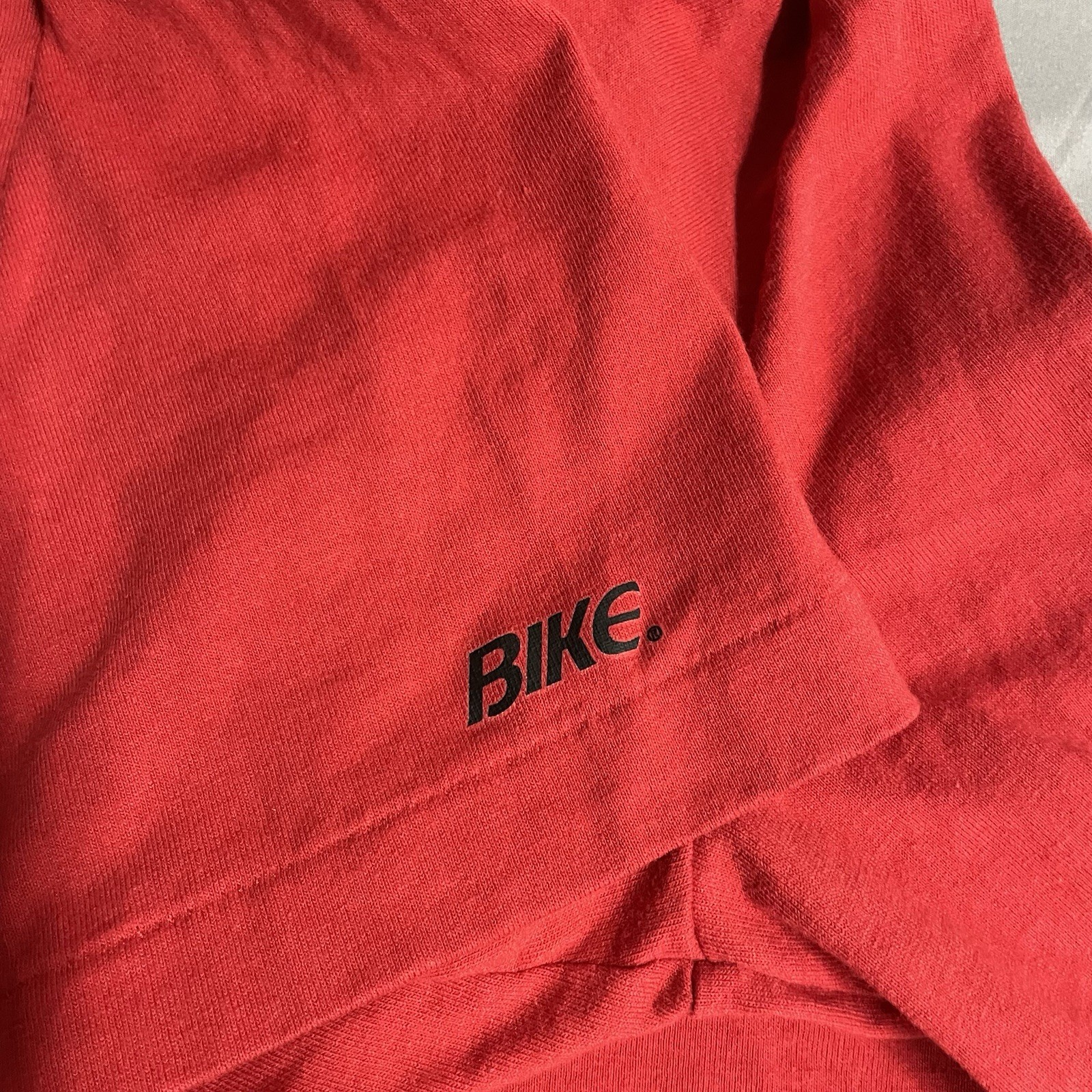 Vintage 90s Bike Blank Henley Button Red T Shirt Sz XL Made In USA Single Stitch gallery