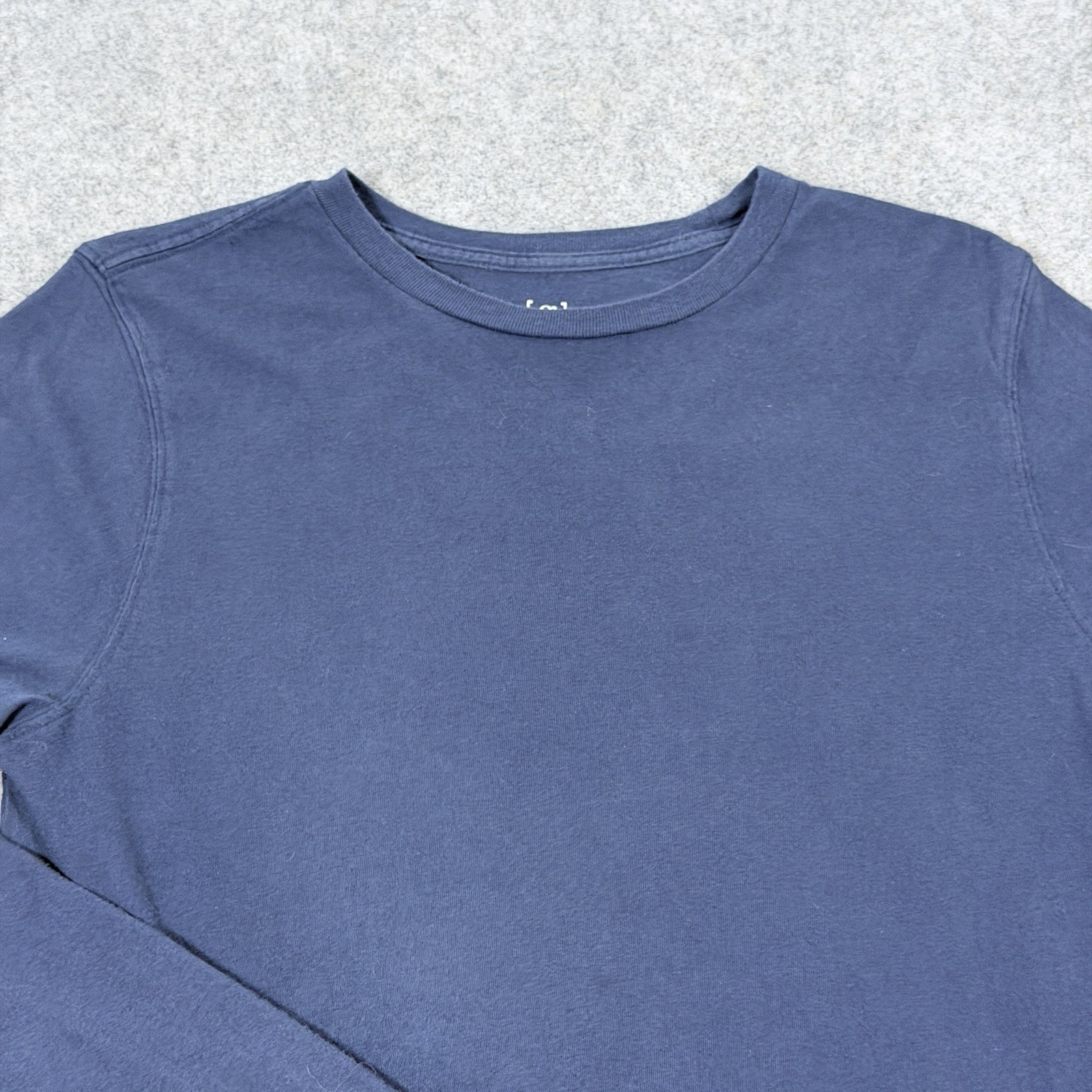 George Casual Long Sleeve Crew-Neck T-Shirt Men's Size Small (34-36) Navy Blue gallery
