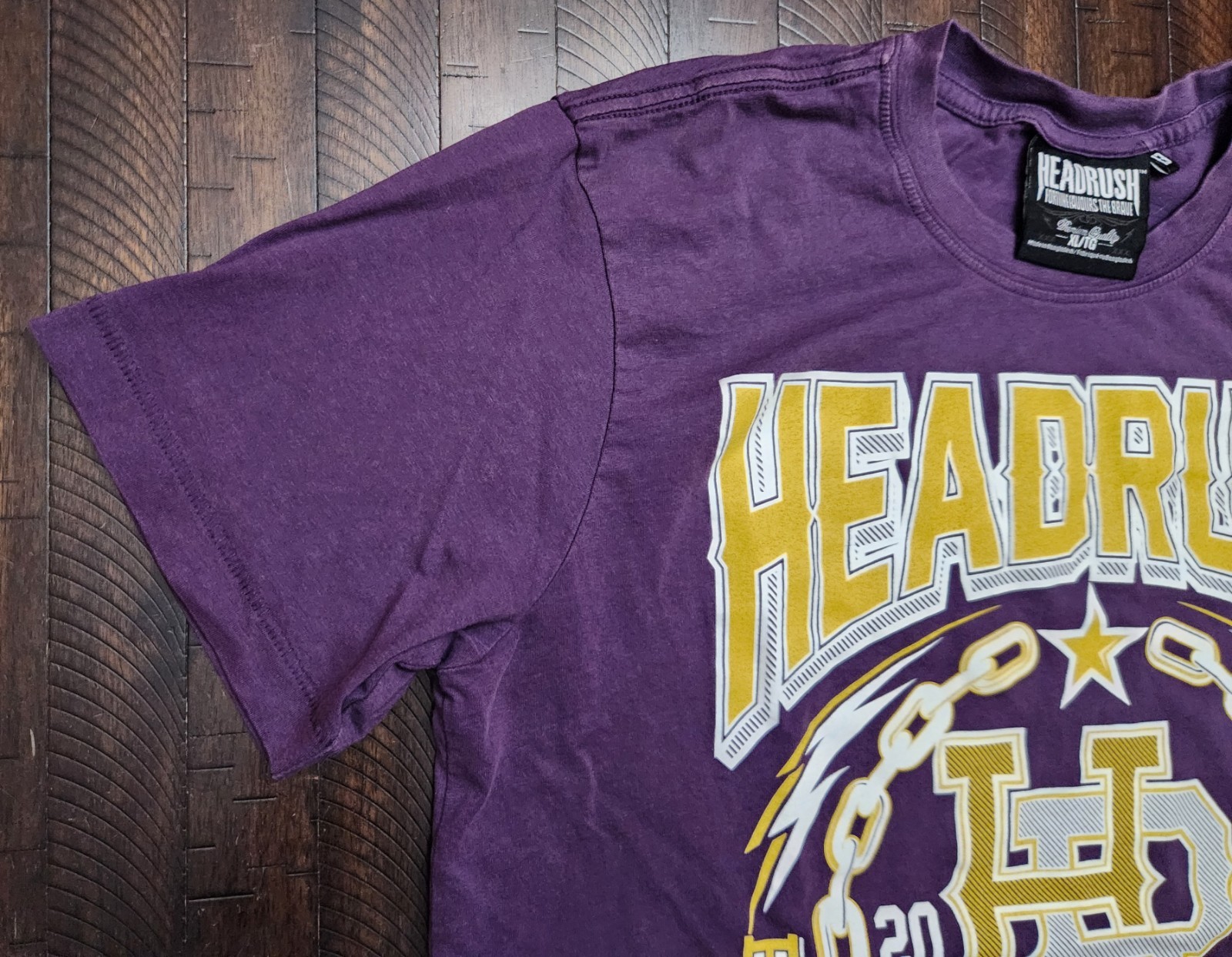 Headrush Fortune Favors The Brave Shirt Mens XL Purple gallery