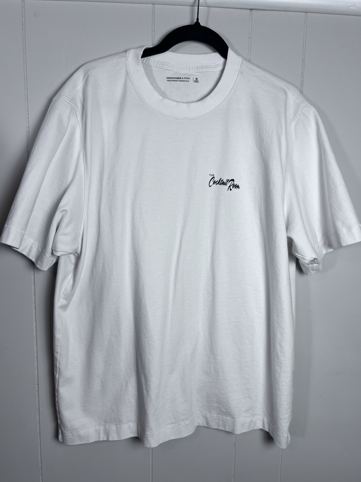 Abercrombie & Fitch Heavy Weight Essentials White Crewneck Men’s Cocktail Room