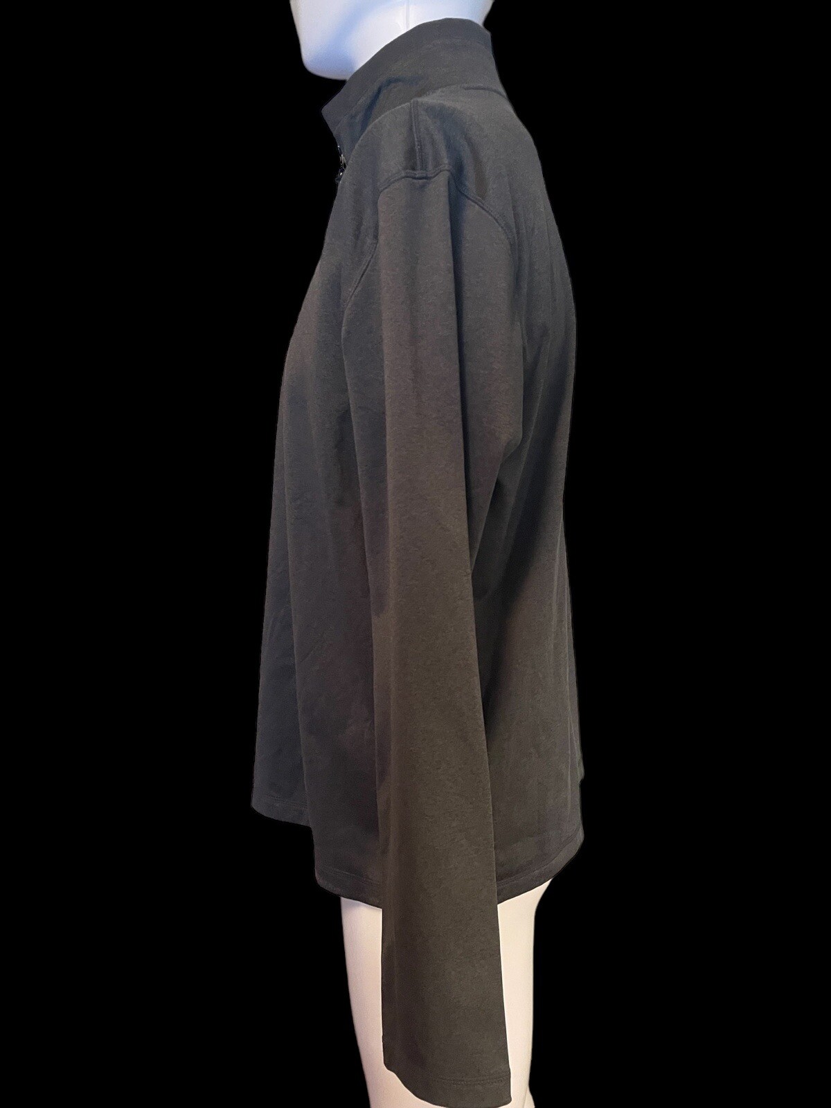Men's 32 Degree Gray Long Sleeve 3/4 zip Shirt Size m gallery