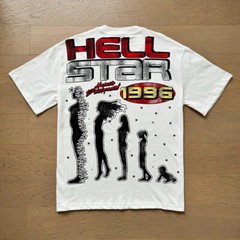 24SS Hell Studios star Skull print Tee INS Style high street trend Men’s T-shirt