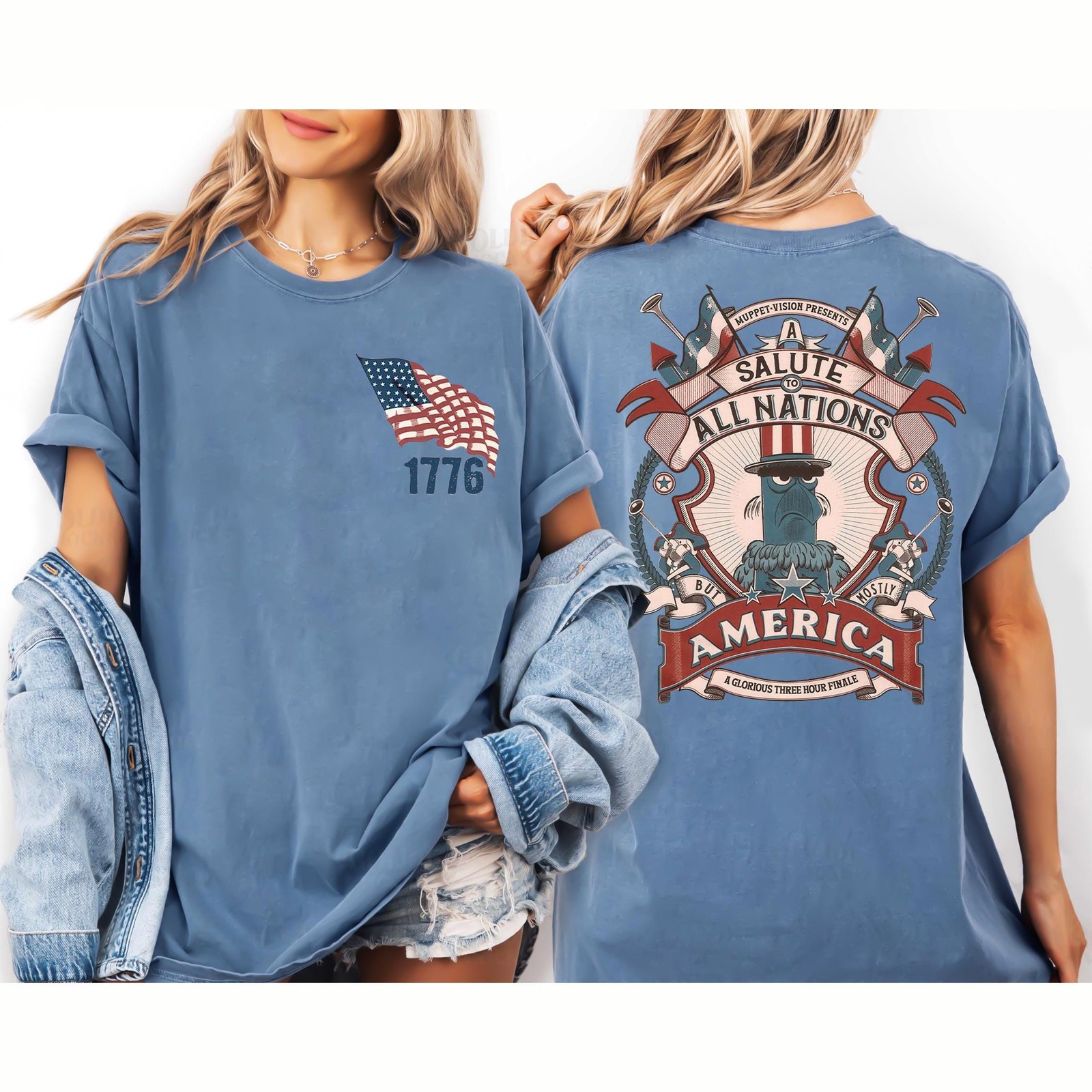 Patriotic Sam Eagle Muppets Shirt But Mostly America July 4th Disney gallery
