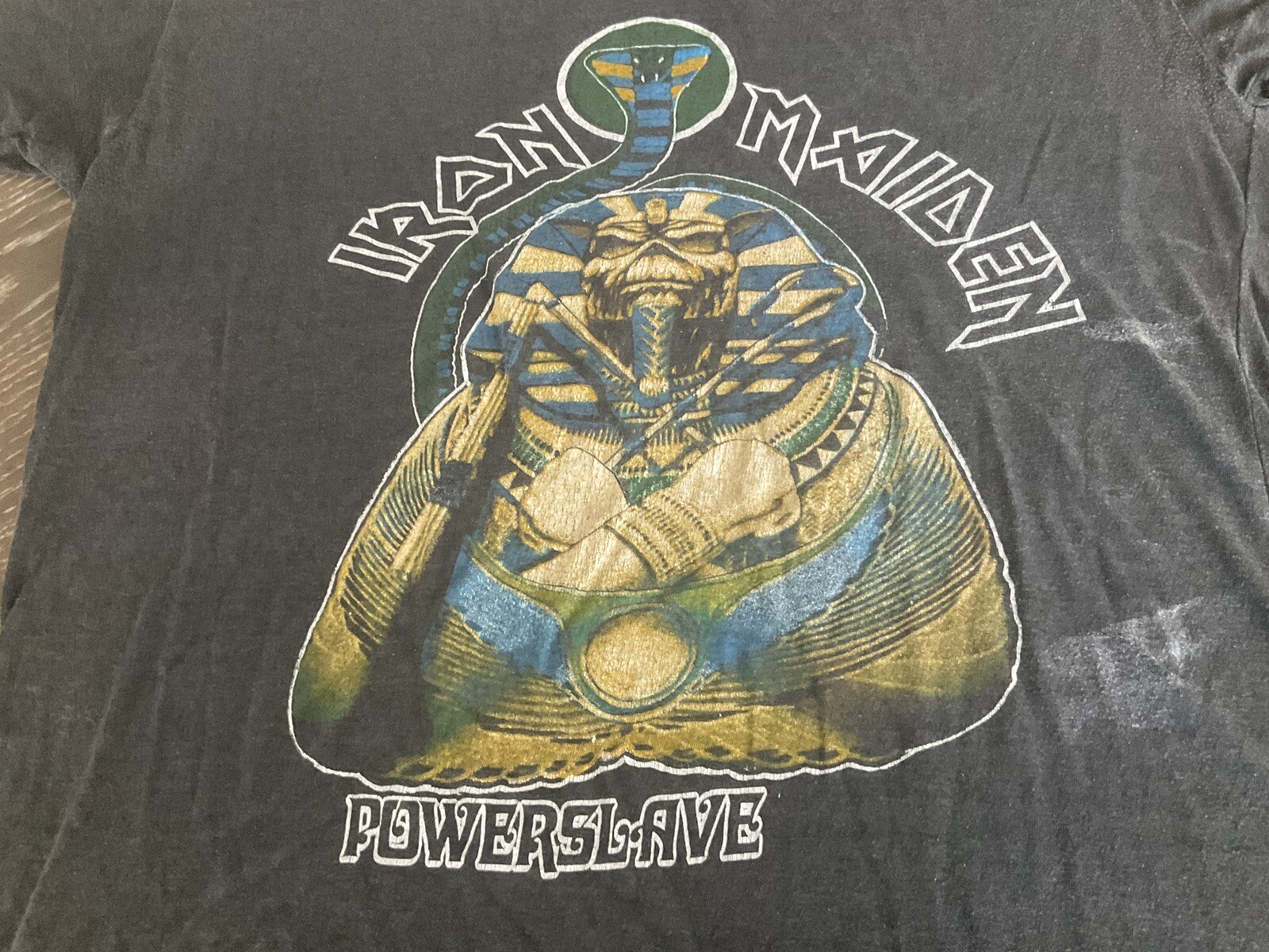 Vintage Iron Maiden Powerslave T Shirt MEGA RARE See Description For Sizing gallery