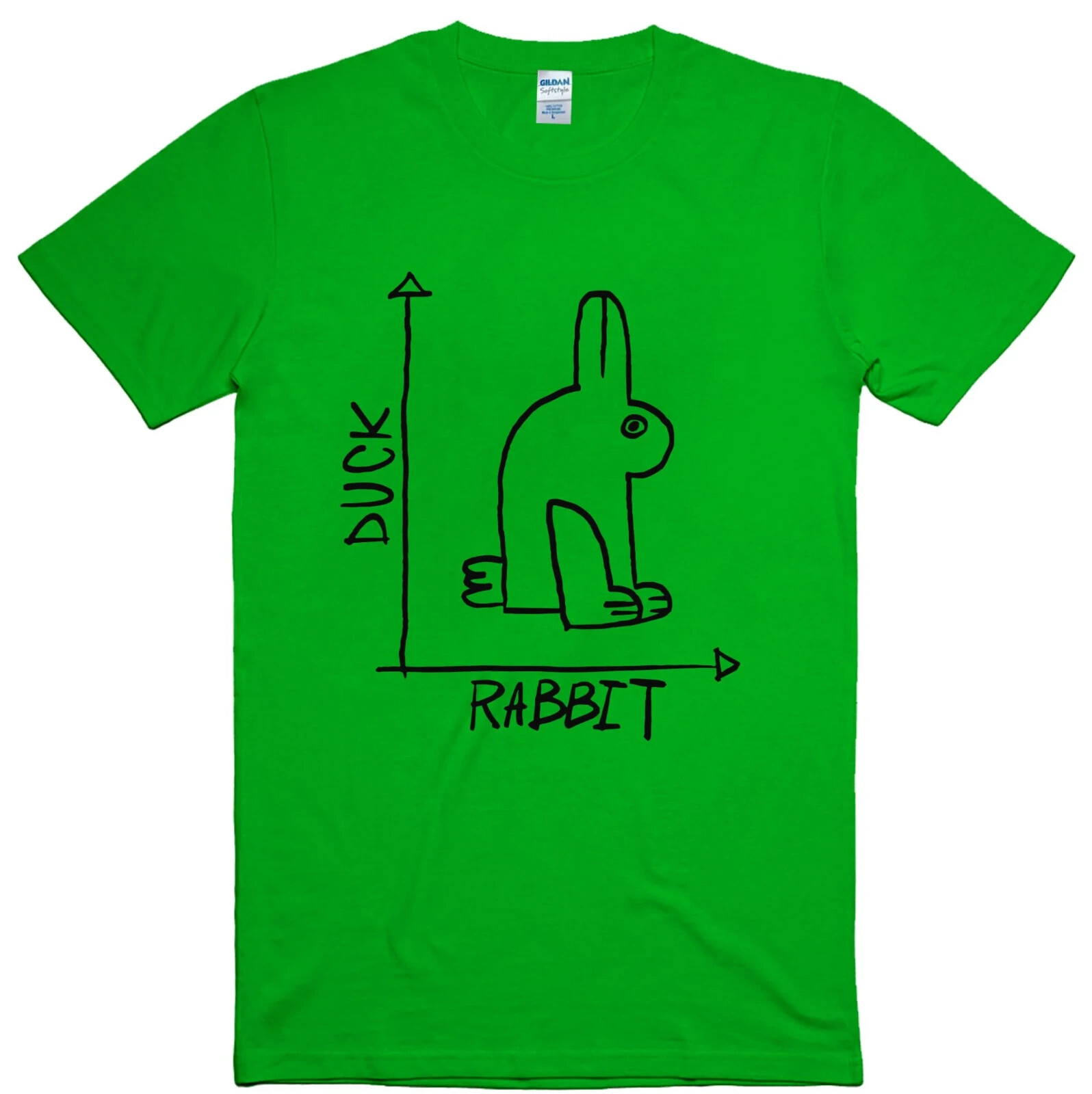 Mens Funny T-Shirt Rabbit Duck Design Regular Fit 100% Cotton Tee gallery