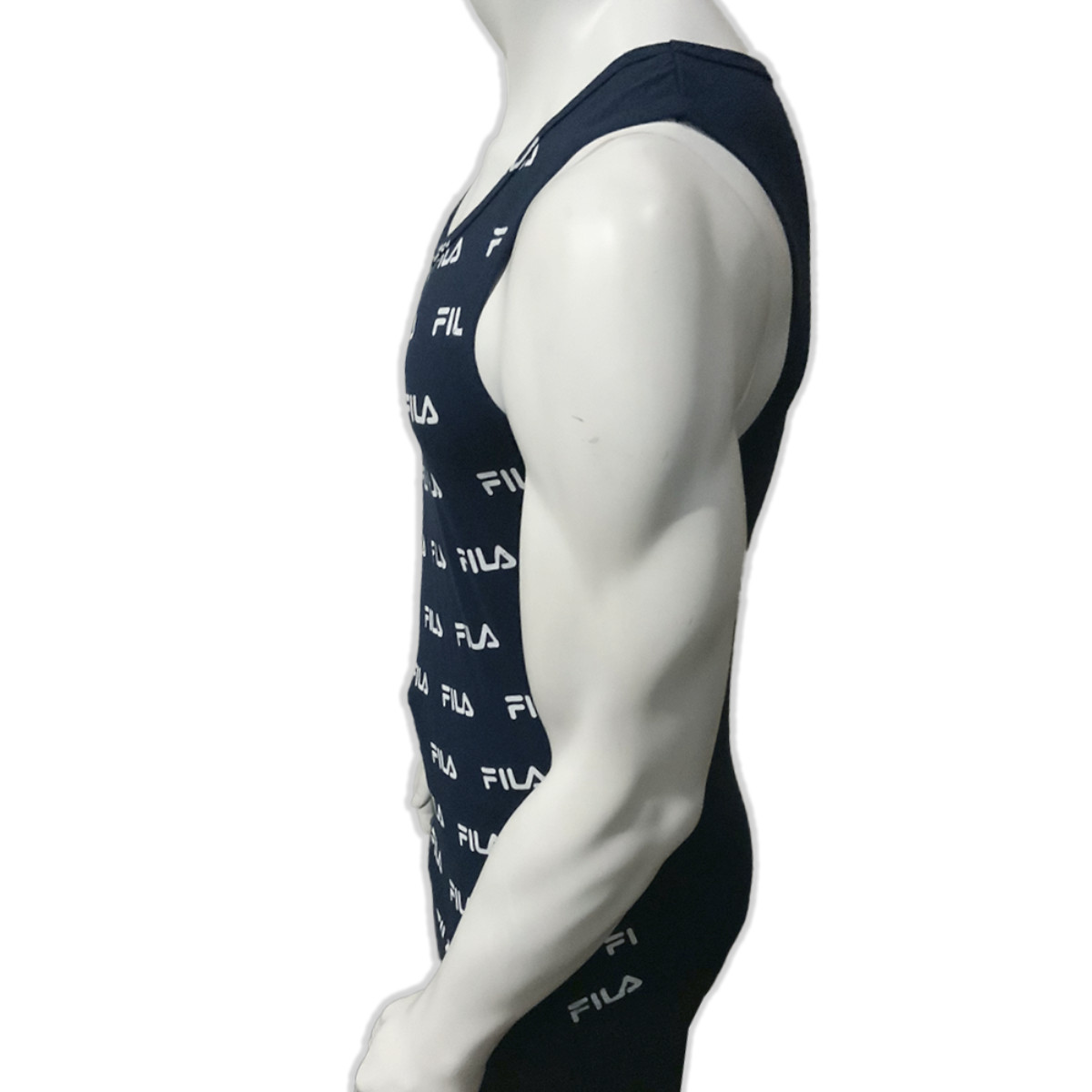 MSRP $34.99 NWT FILA AOP MEN'S NAVY CREW NECK SLEEVELESS TANK TOP T-SHIRT SIZE M gallery