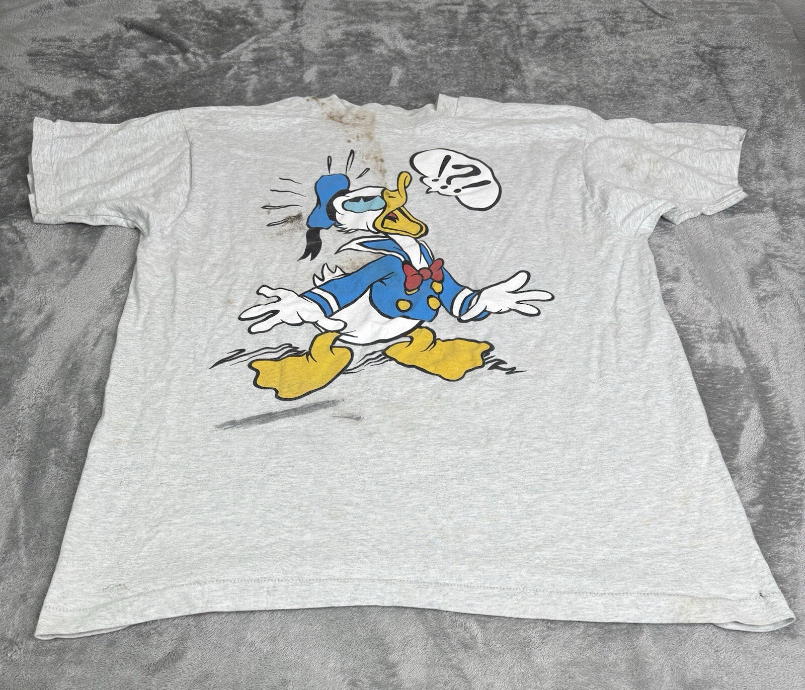 Vintage 90s Disney Donald Duck Short Sleeve T Shirt Men’s Size Large Gray gallery