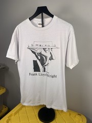 Vintage Frank Lloyd Wright Caricature Steven Cragg 1992 T-Shirt Sz XL 90s TULTEX