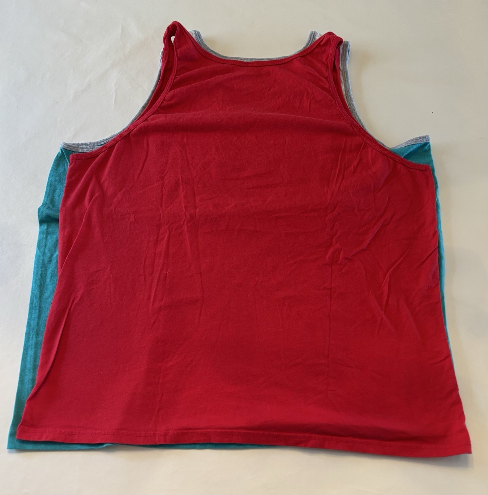 George Men's XL Colorblock & Unbranded Tank Top Scoop Neck Cotton Blend Lot Of 2 gallery