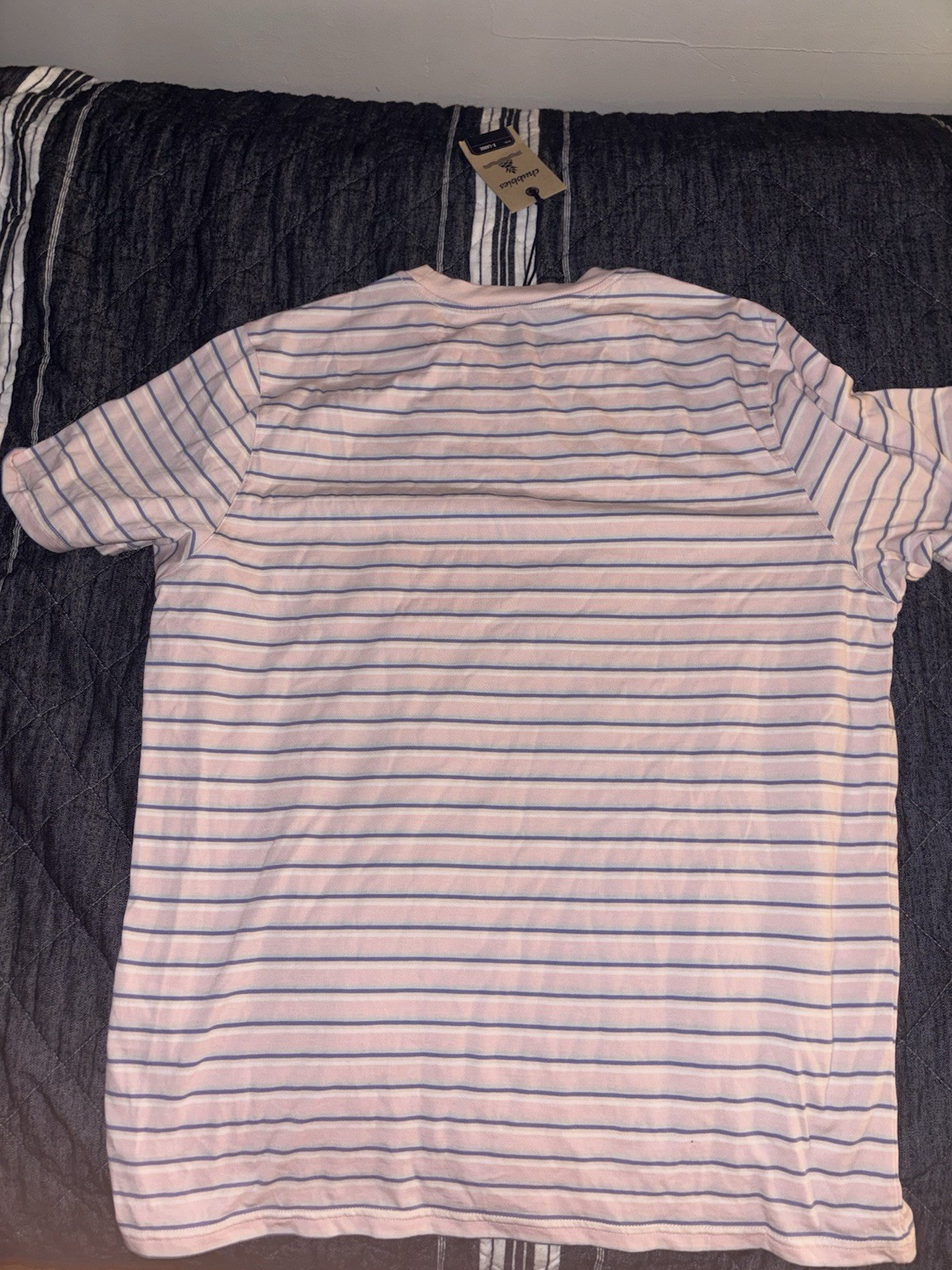 Chubbies Men's XL Pink/Blue/White Striped Pocket Crew Neck Short Sleeve Tee gallery