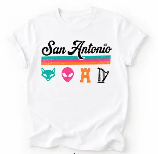 San Antonio Fox Alien Castle Harper Shirt, Retro Texas Basketball Tee gallery